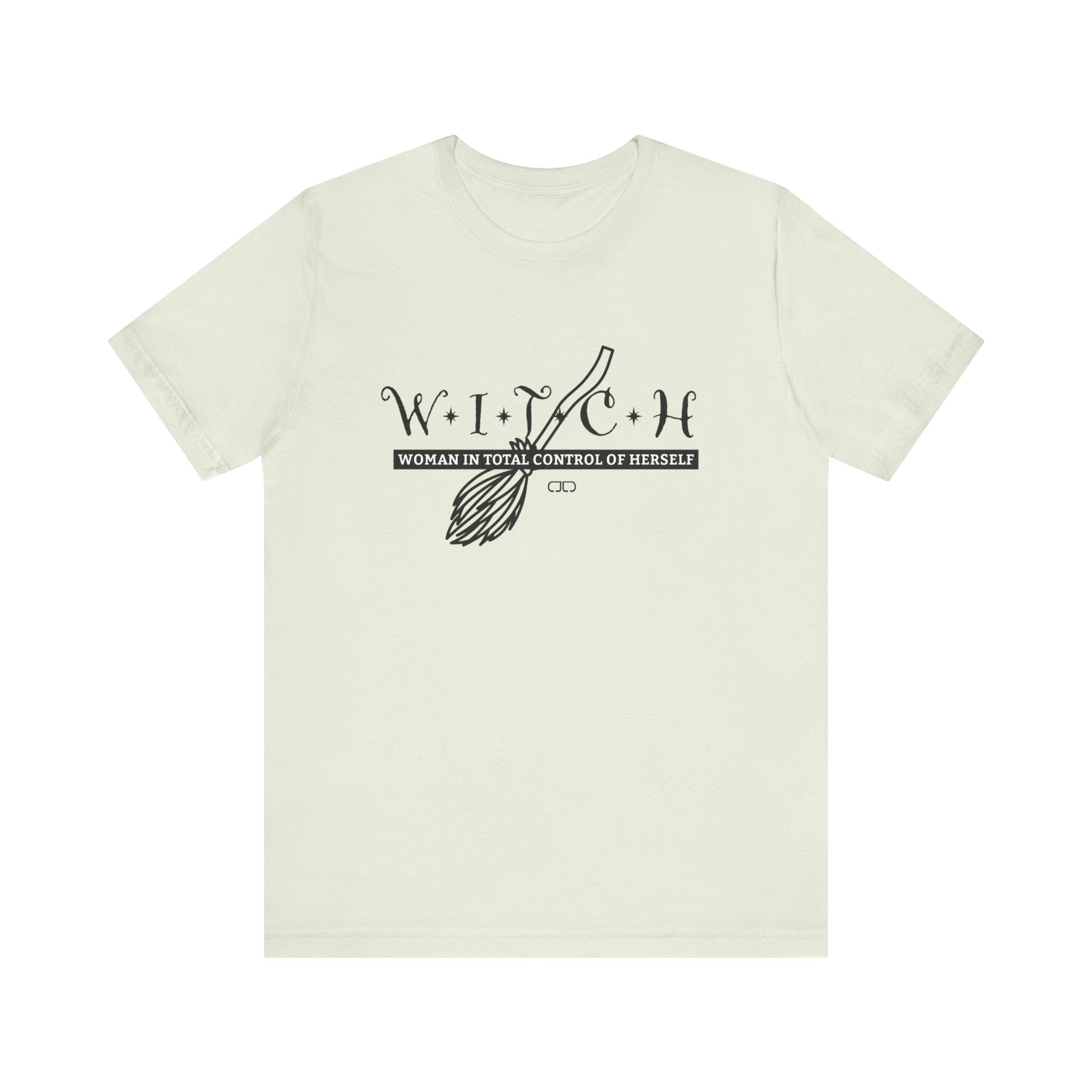 Witch Woman In Control of Herself Tee - Unisex Jersey Short Sleeve Shirt, Perfect for Witches, Gift for Halloween, Spiritual Wear, Self-Empowerment Apparel