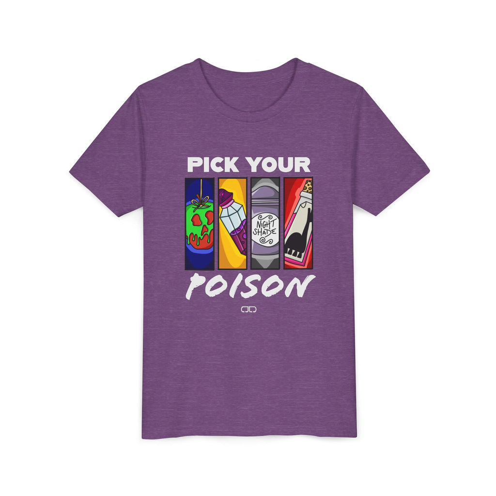 Pick Your Poison Youth Graphic Tee, Fun Casual Wear, Gift for Teenagers, Party Outfit, Cool Graphic T-Shirt