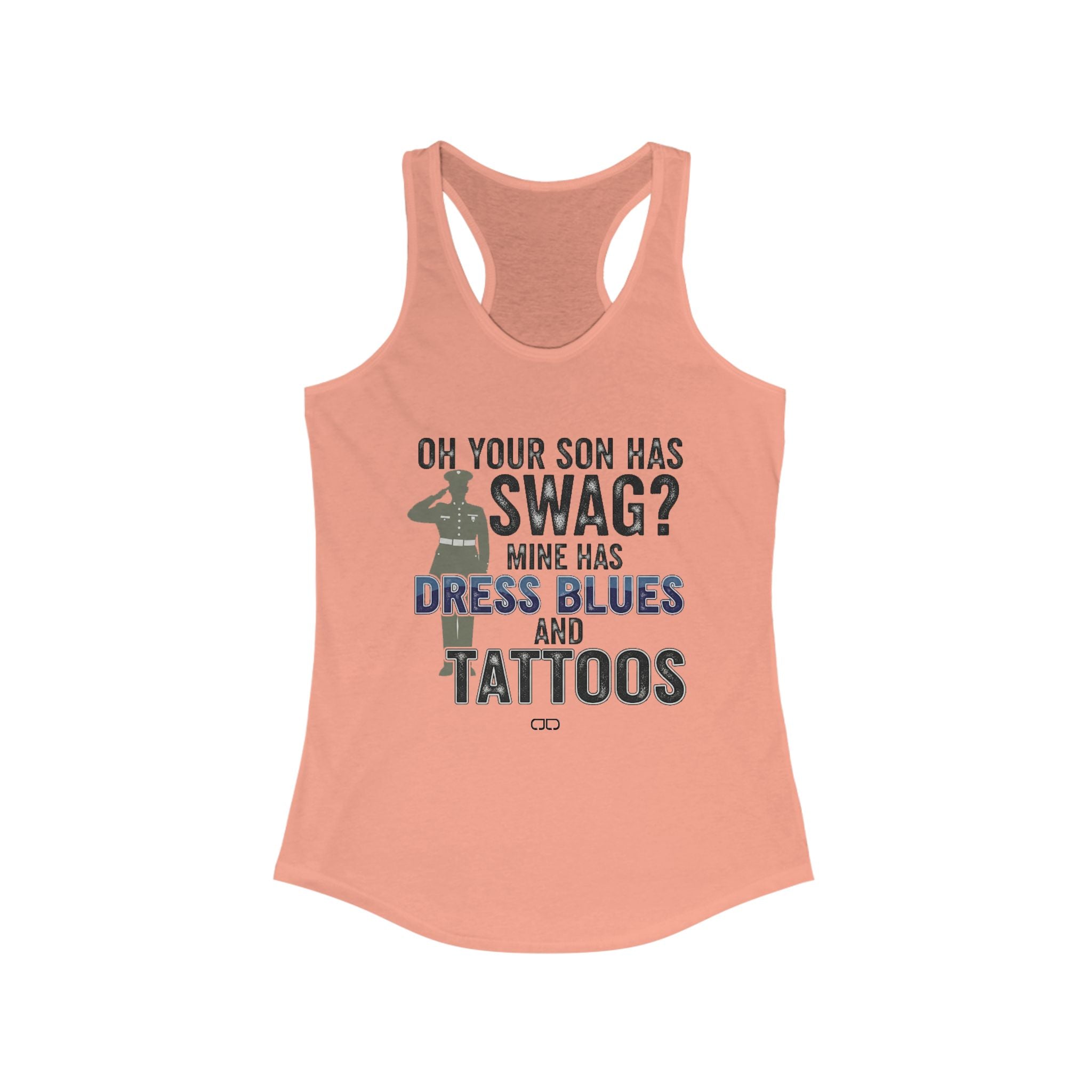 Military Mom - "Oh Your Son Has Swag? Mine Has Dress Blues and Tattoos" - Military Pride Gift, Veteran's Day, Casual [...]