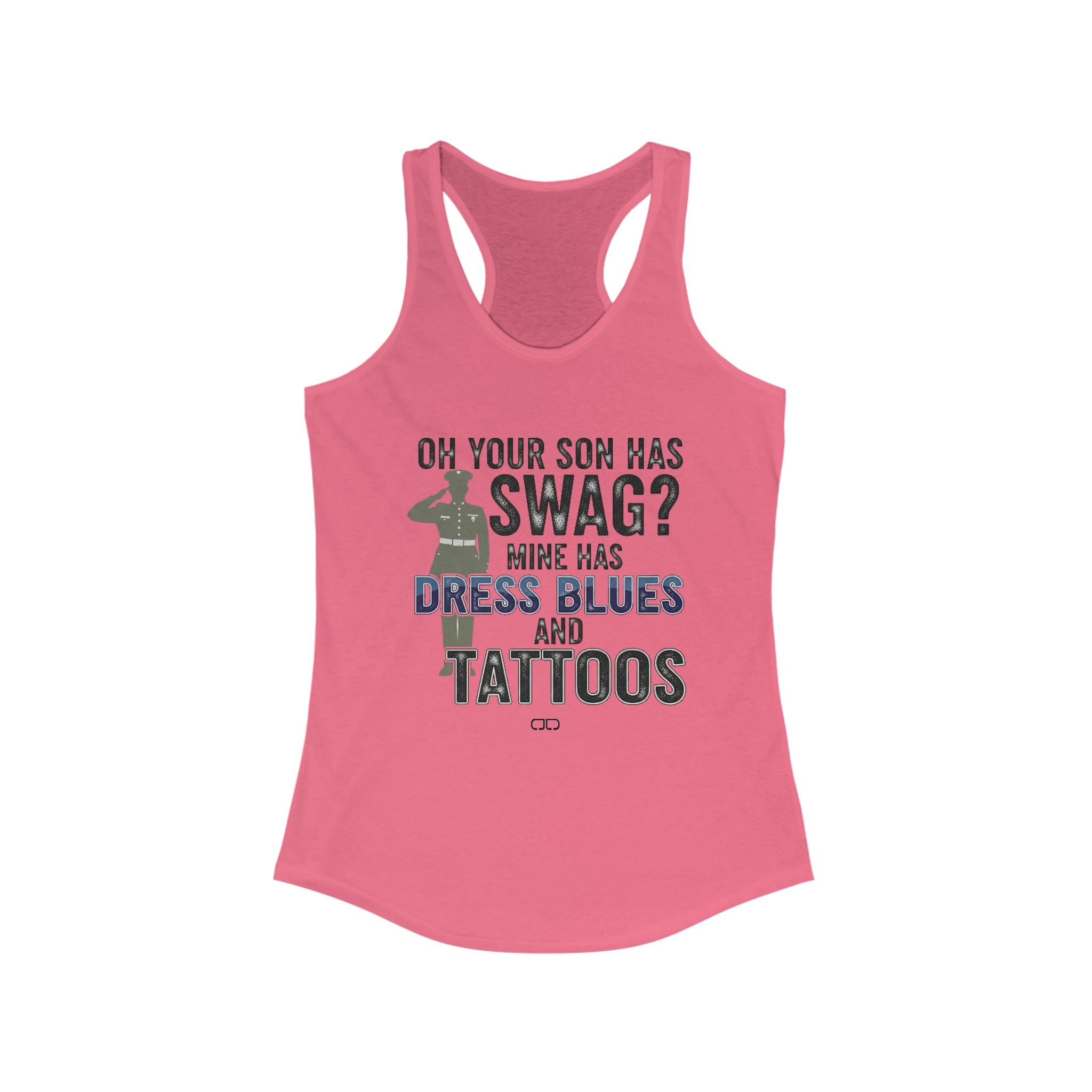 Military Mom - "Oh Your Son Has Swag? Mine Has Dress Blues and Tattoos" - Military Pride Gift, Veteran's Day, Casual [...]
