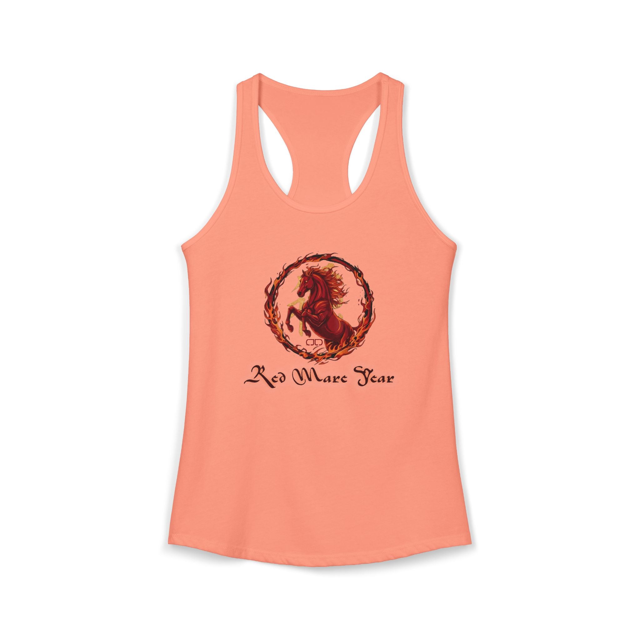 Red Mare Year - Year of the Horse Racerback Women's Tank Top