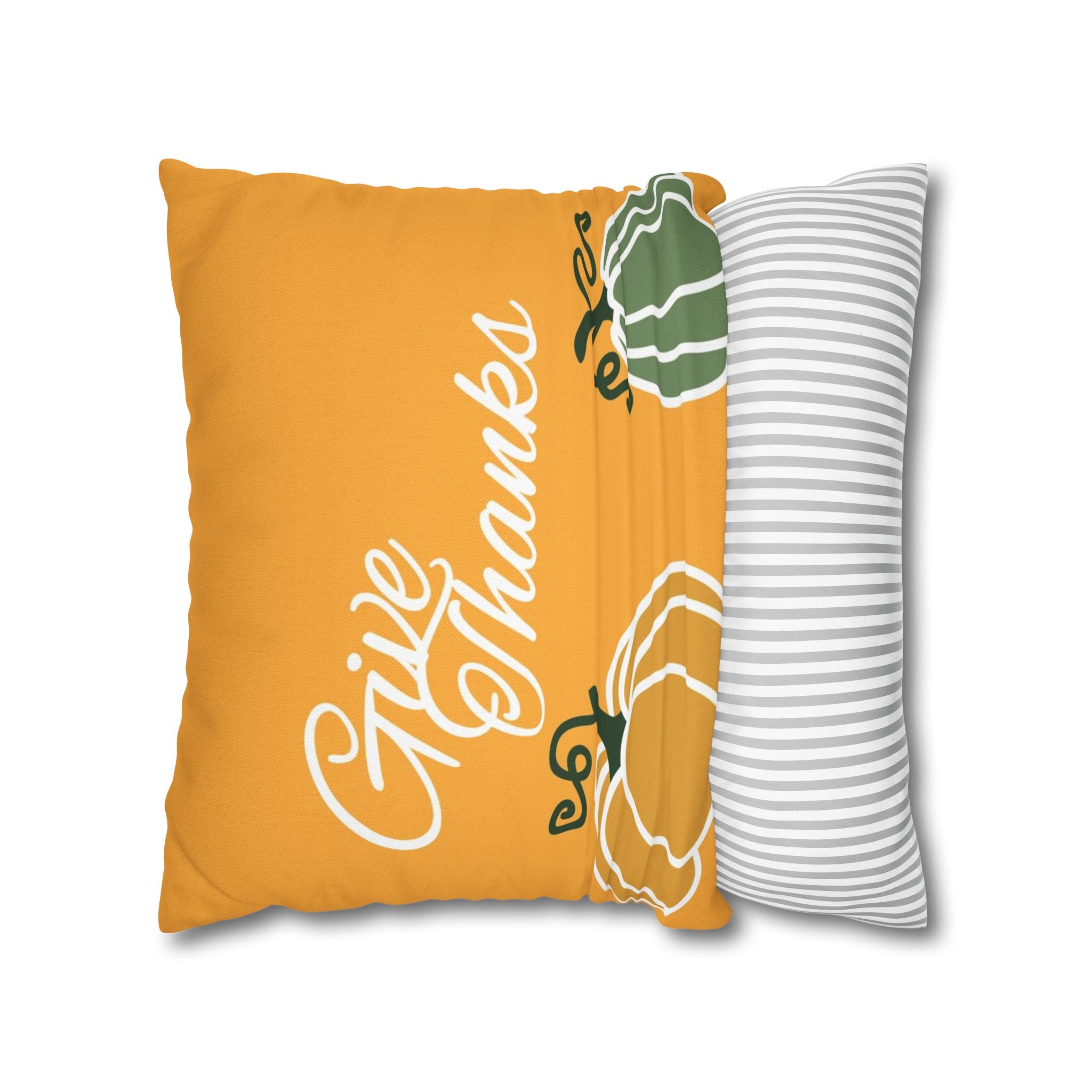 Thanksgiving Decorative Pillowcase, Autumn Home Decor, Give Thanks Cushion Cover, Fall Pillow, Harvest Pillows, Seasonal Throw Pillow