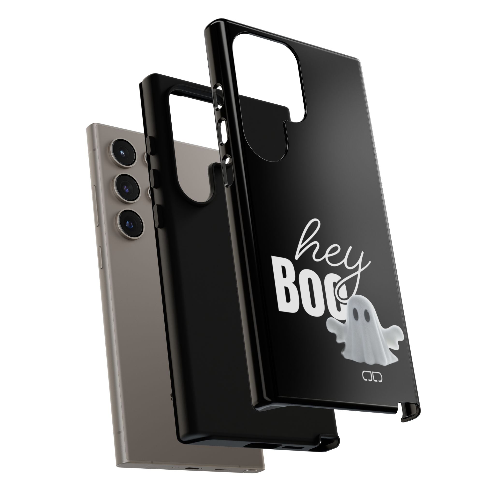 Hey Boo Tough Case, Ghost-Themed Phone Case, Cute Halloween Accessory, Spooky Gift for Friends, Tech Halloween Decor
