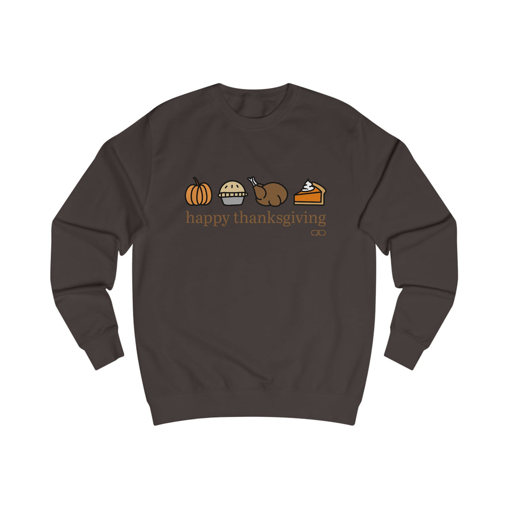 Happy Thanksgiving Sweatshirt — Pilgrim Pie & Pumpkin Crewneck