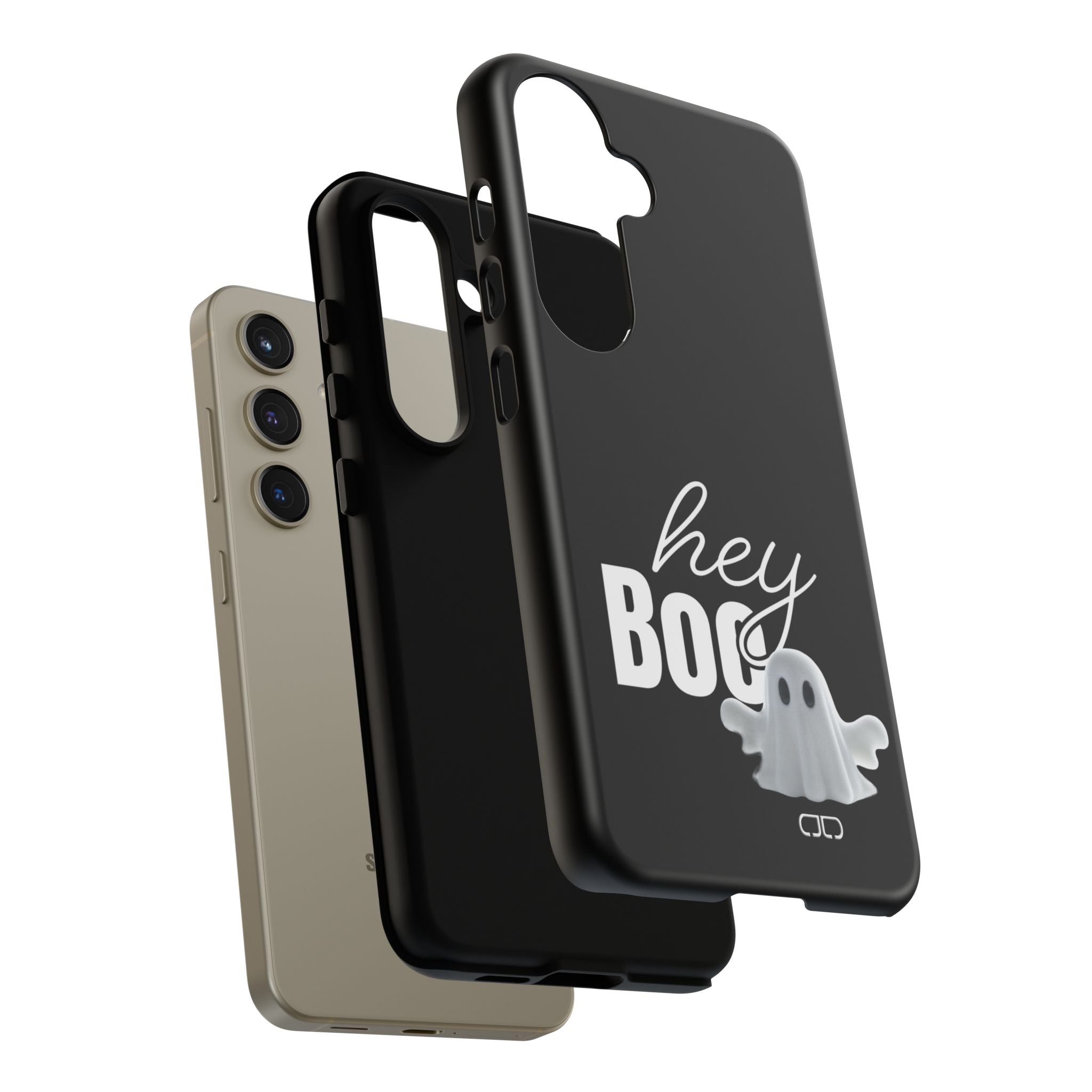 Hey Boo Tough Case, Ghost-Themed Phone Case, Cute Halloween Accessory, Spooky Gift for Friends, Tech Halloween Decor