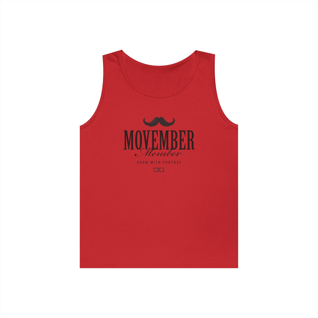 Movember Heavy Cotton Tank Top | Men's Mustache Awareness, Gift for Movember Participants, Casual Wear, Fundraising Event, [...]