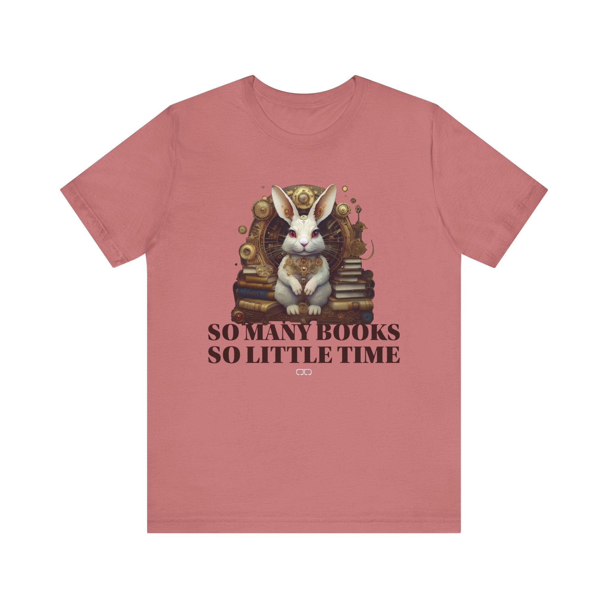 White Rabbit Steampunk Book Lover Unisex Tee, Cozy Reading Shirt, 'So Many Books So Little Time' Graphic Top, Perfect Gift for Bibliophiles, Cute Rabbit [...]