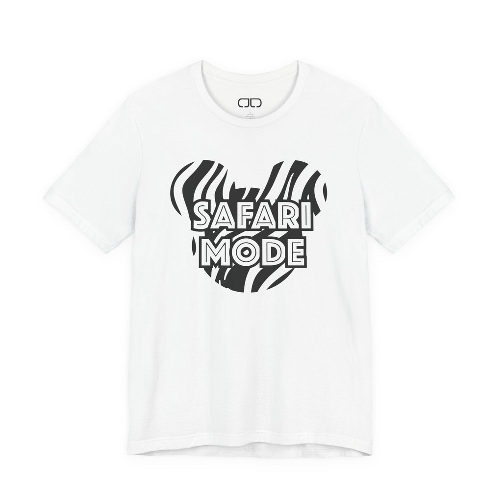 Safari Mode Zebra Unisex Tee, Fun Summer Casual T-Shirt, Animal Print Graphic Tee, Travel Enthusiast Gift, Wild Vibe Wear