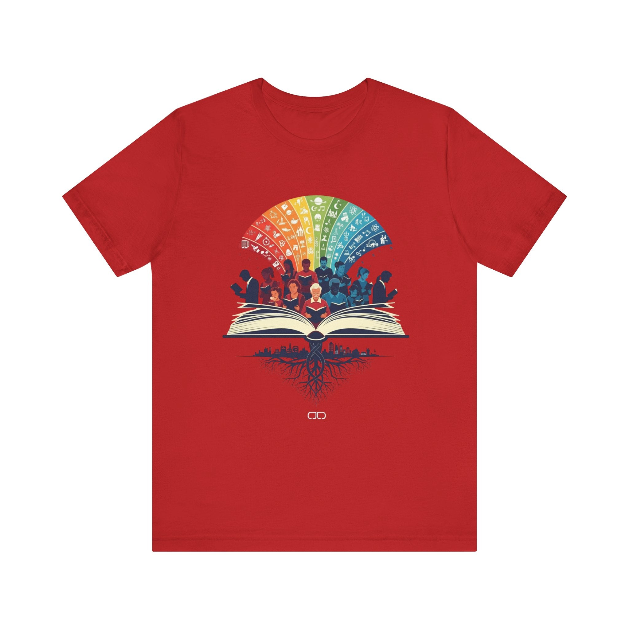 Rainbow Literary Unisex Tee, Book Lovers Gift, Teacher Appreciation Shirt, Reading Enthusiast Tee, Colorful Quote T-Shirt