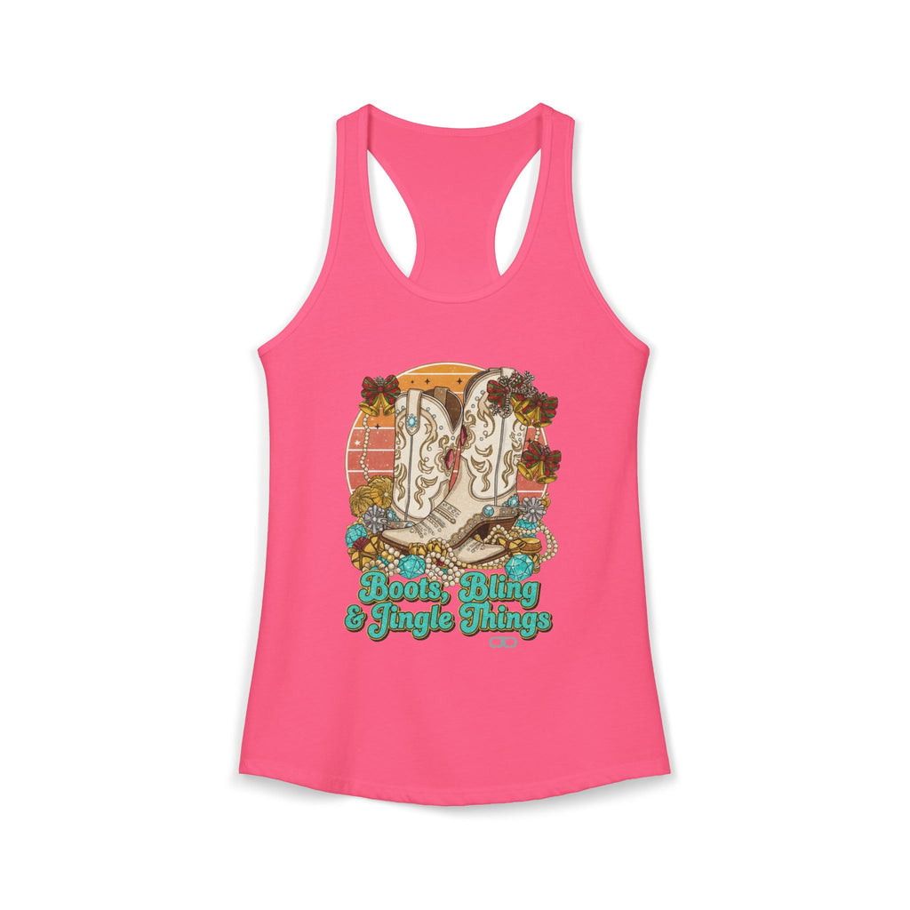 Boots, Bling, and Jingle Things Tanktop