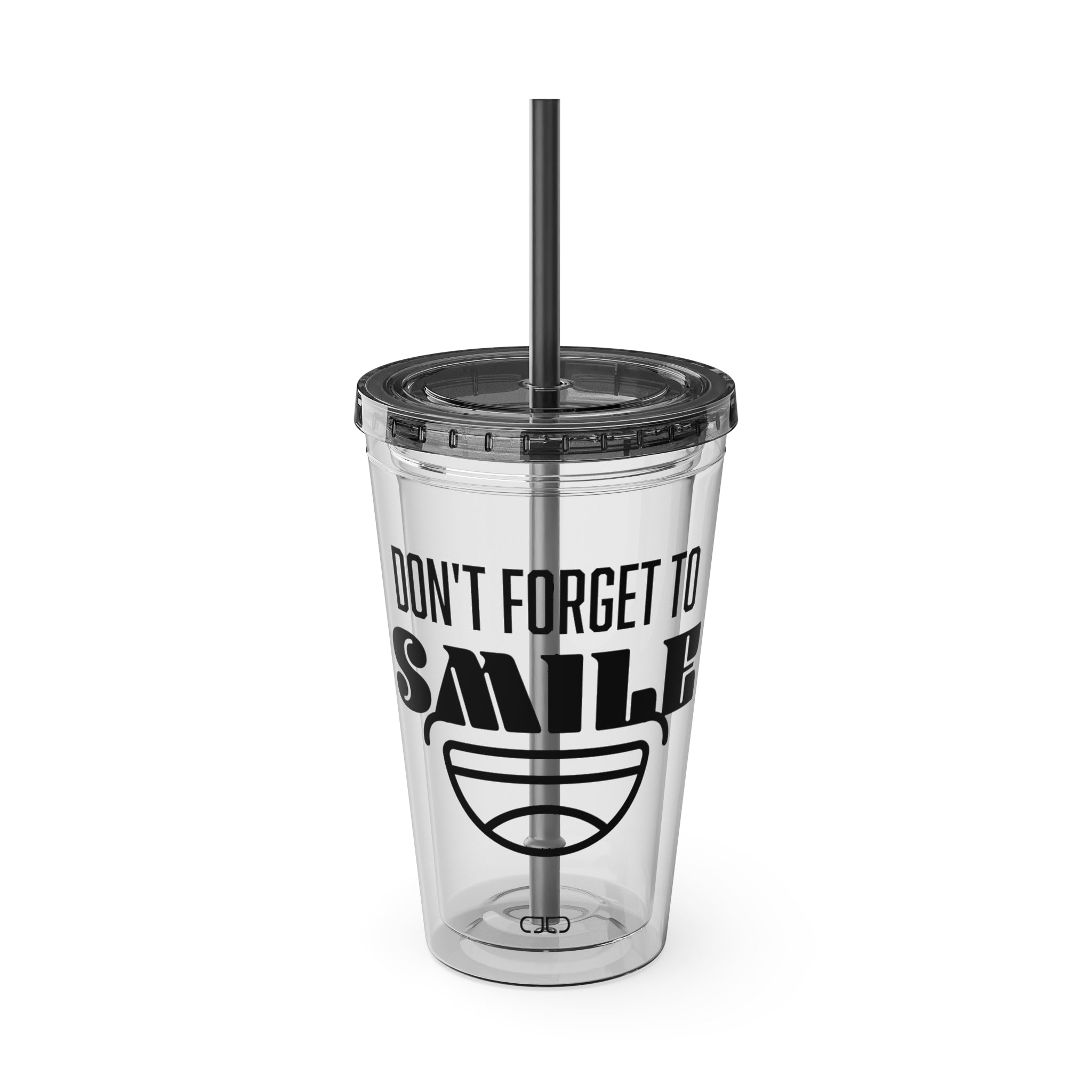Don't Forget to Smile - Fun Travel Mug, Motivational Drinkware, Summer Beach Cup, Gift for Friends, [...]
