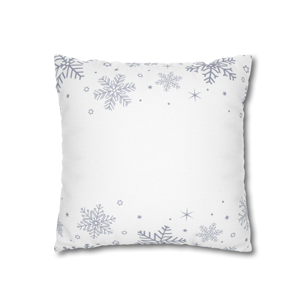 Let It Snow Holiday Pillowcase - Festive Snowflake Decorative Throw Pillow