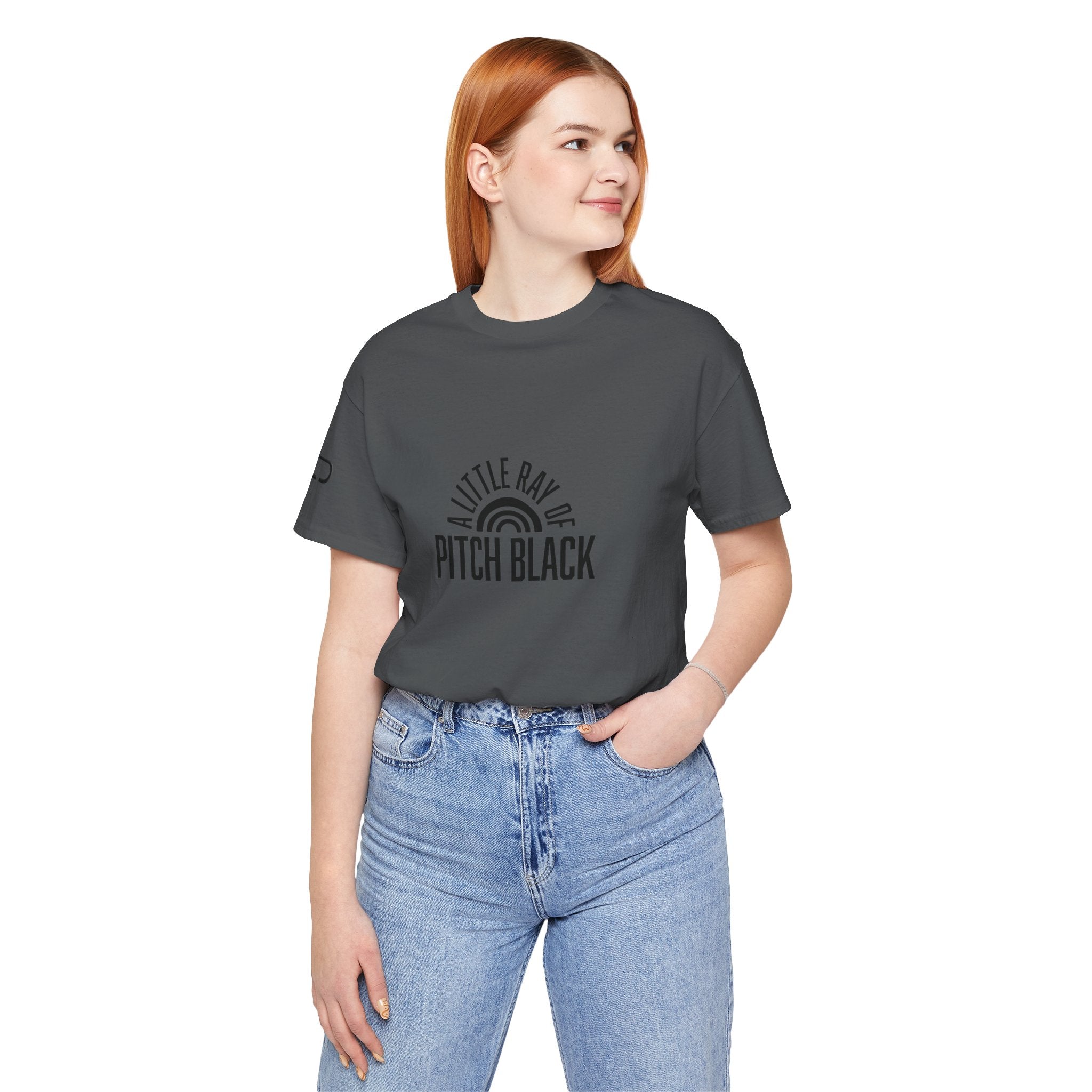 A Little Ray of Pitch Black Tee, Unisex Shirt, Gift for All Occasions, Casual Wear, Statement Tee, Unique Graphic T-Shirt