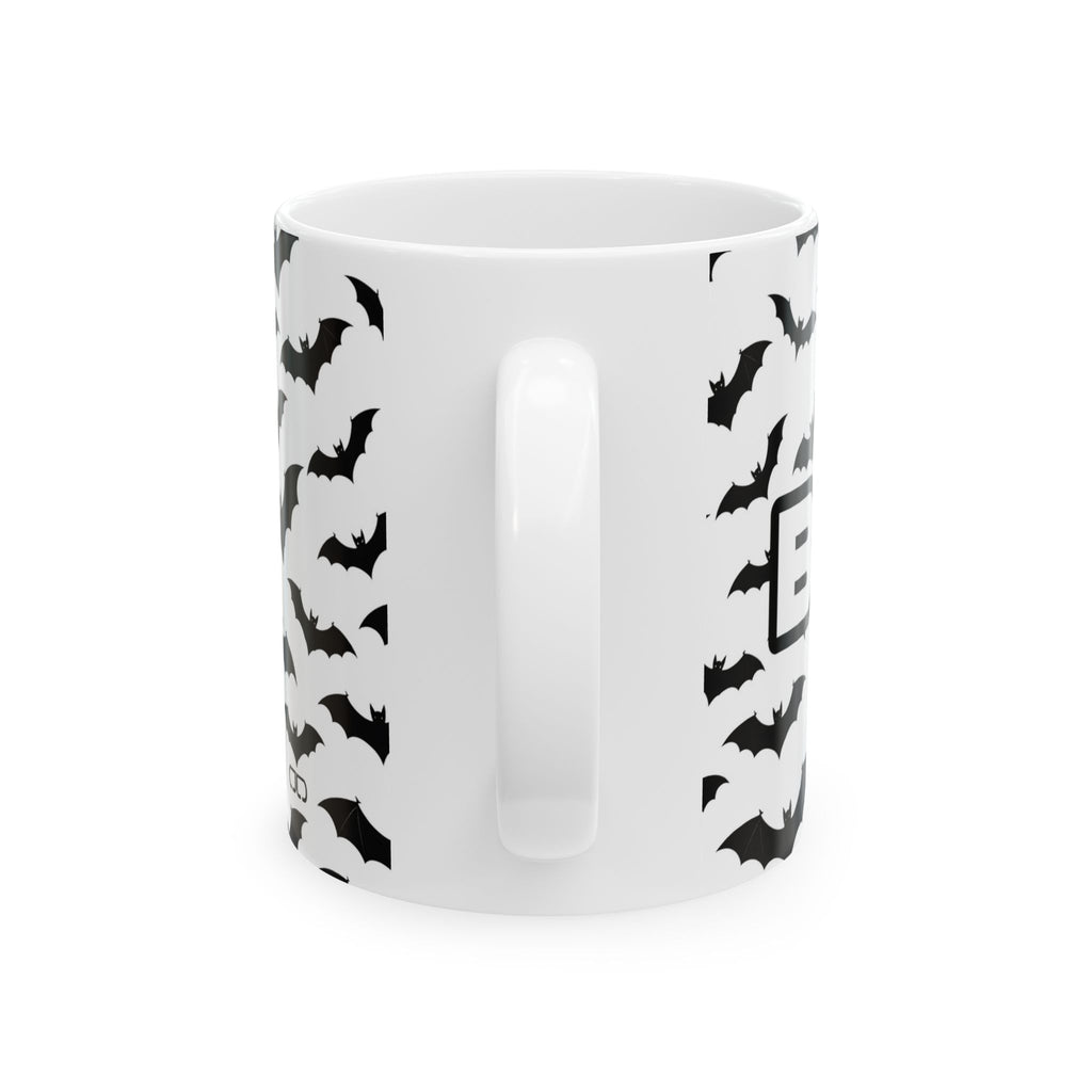 Boo Halloween Bat Ceramic Mug - Spooky Coffee Tea Cup, Perfect for Fall Decor, Halloween Party, Gift for Witch Lovers, 11oz & 15oz