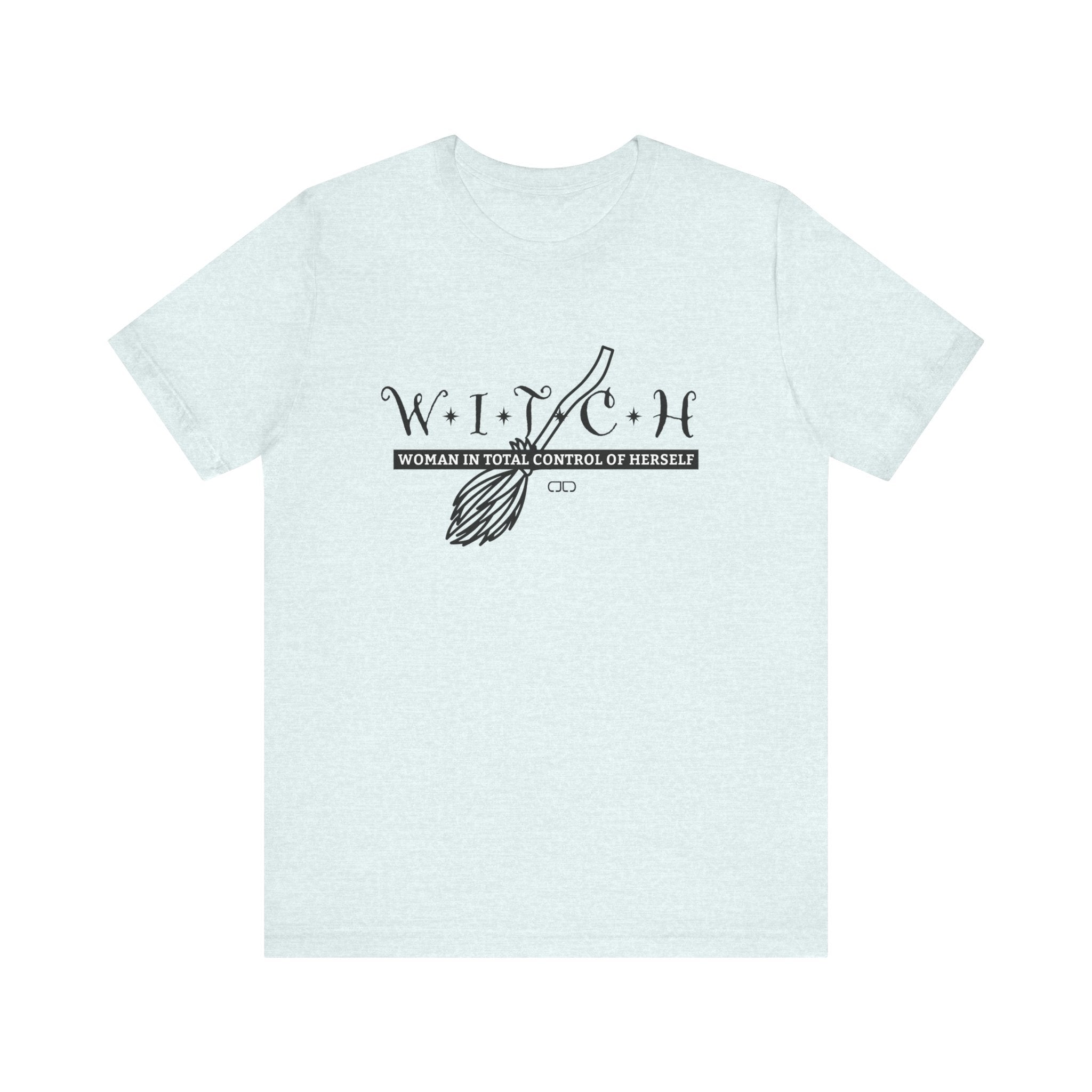 Witch Woman In Control of Herself Tee - Unisex Jersey Short Sleeve Shirt, Perfect for Witches, Gift for Halloween, Spiritual Wear, Self-Empowerment Apparel