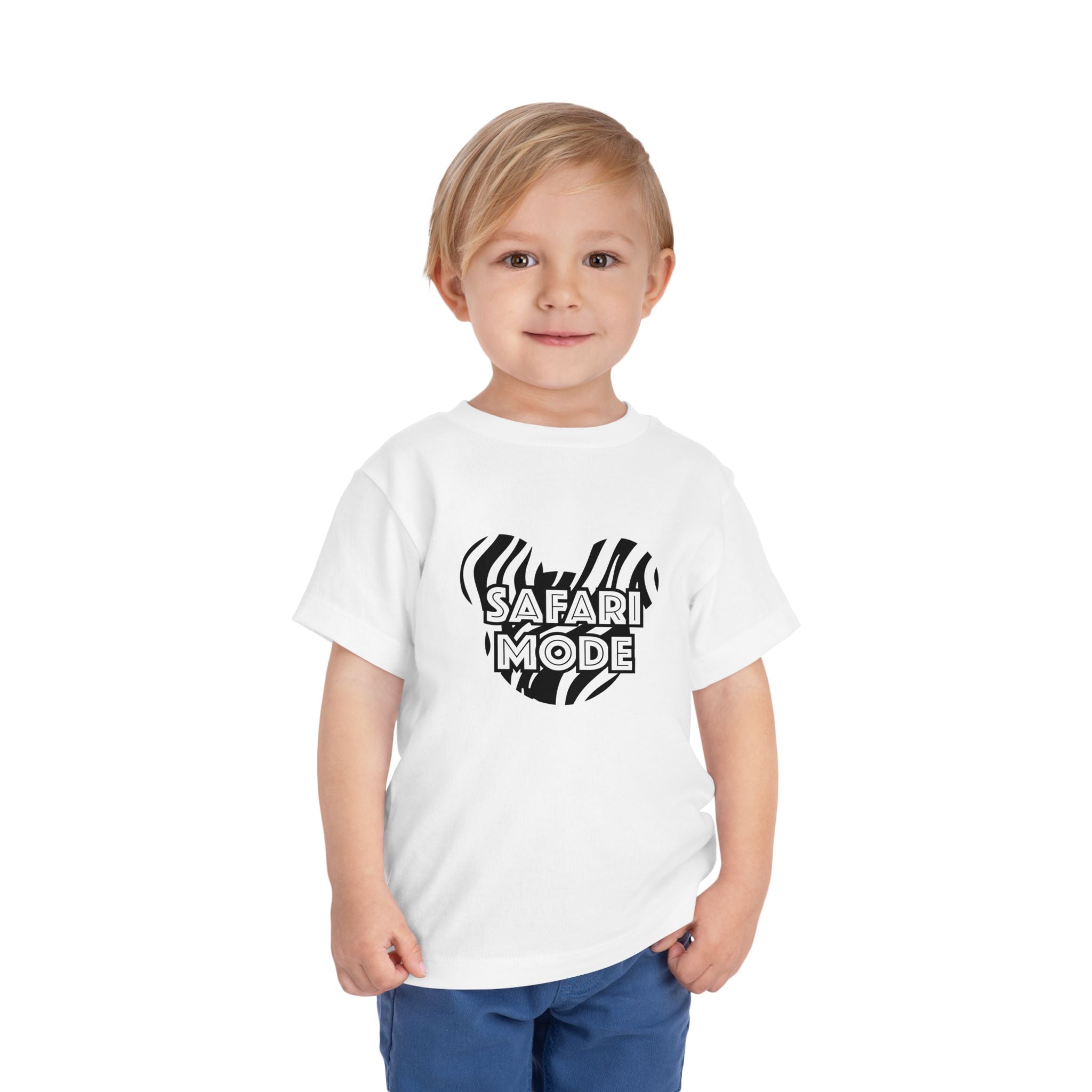 Safari Mode Zebra Toddler Tee, Cute Safari Shirt, Kids Jungle Party Outfit, Animal Lover Gift, Birthday Gift for Kids
