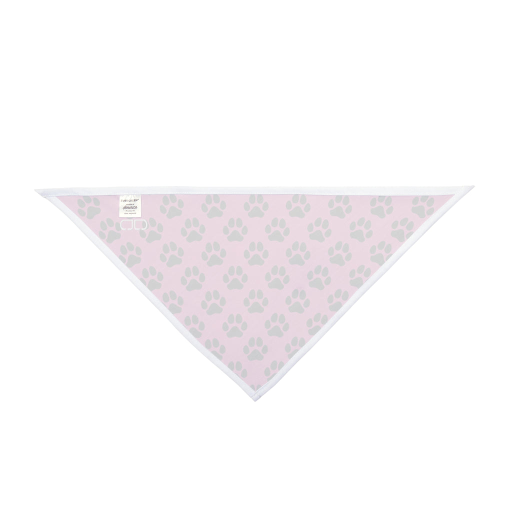 Stylish Pet Bandana - Pink Paw Print Design, Dog Fashion Accessory, Pet Gift, Canine Outfit, Cute Dog Scarf, Pet Wedding Decoration