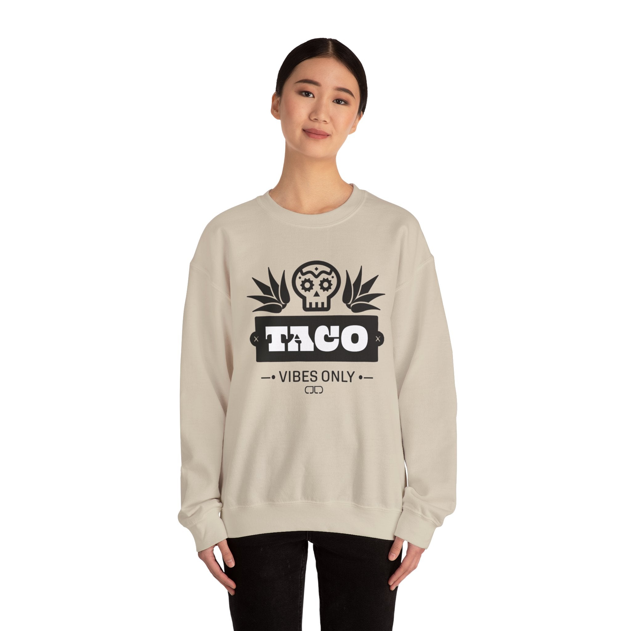 Taco Vibes Only Sweatshirt - Unisex Crewneck, Perfect for Taco Tuesday, Casual Wear, Gift for Foodies, Relaxed Style
