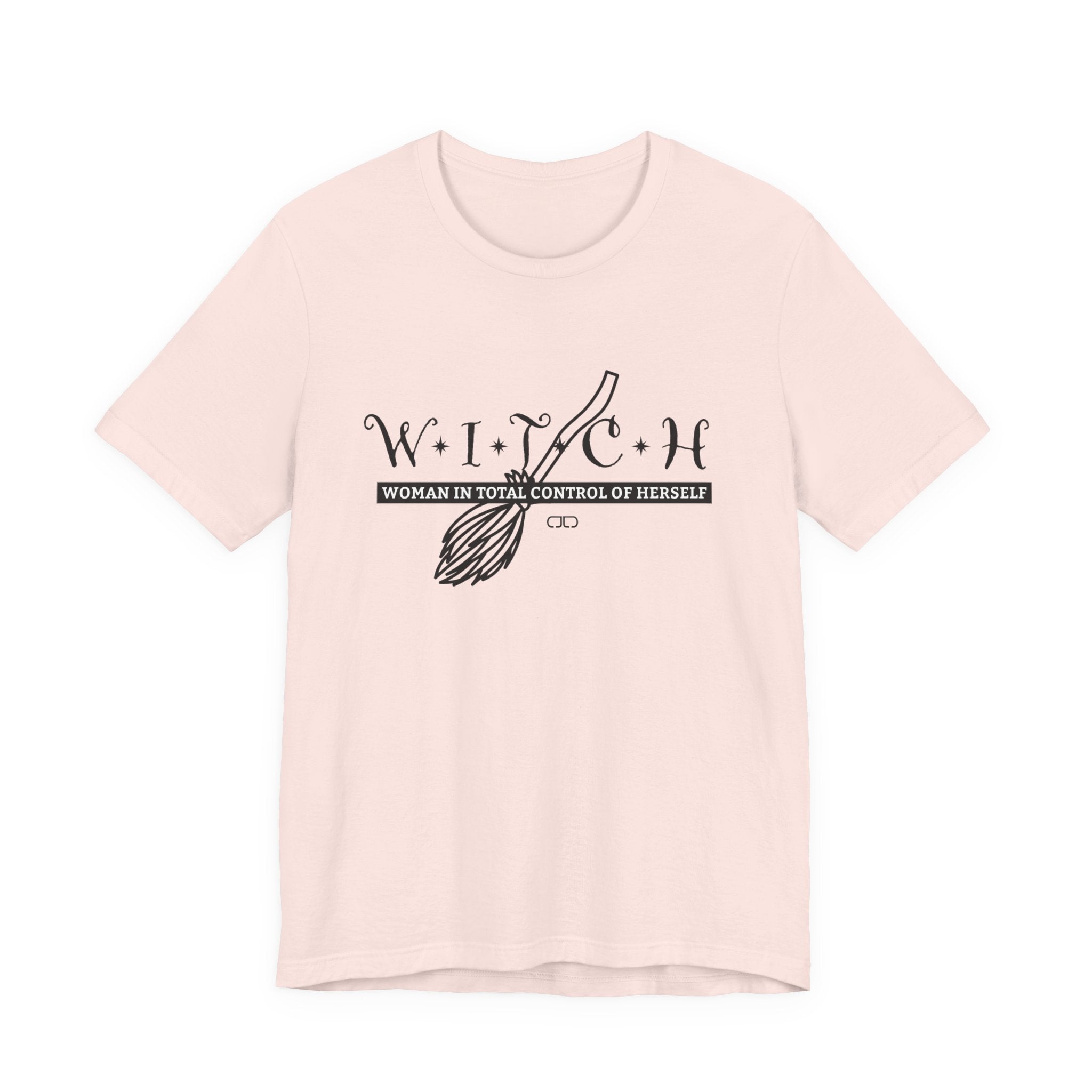 Witch Woman In Control of Herself Tee - Unisex Jersey Short Sleeve Shirt, Perfect for Witches, Gift for Halloween, Spiritual Wear, Self-Empowerment Apparel