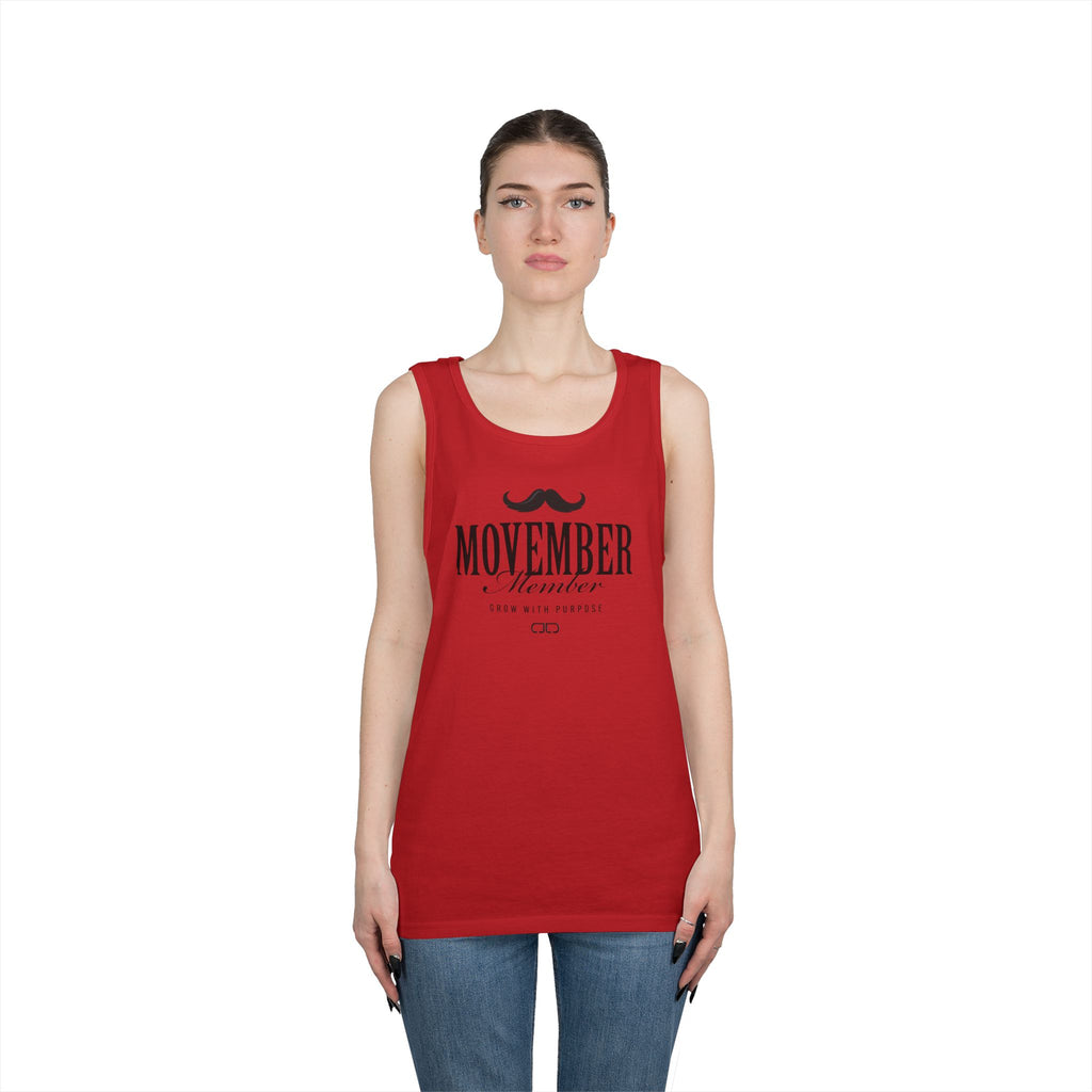 Movember Heavy Cotton Tank Top | Men's Mustache Awareness, Gift for Movember Participants, Casual Wear, Fundraising Event, [...]