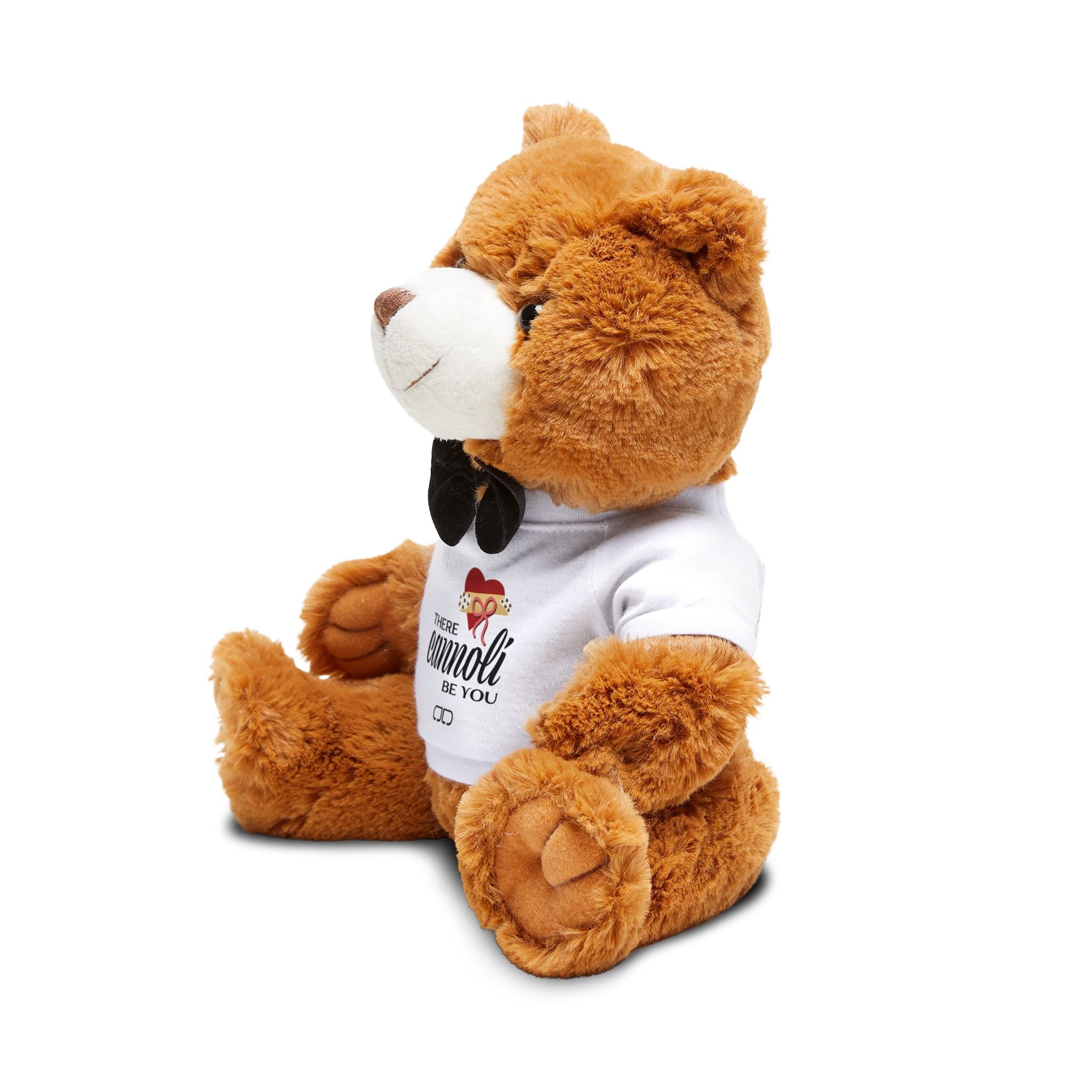 Plush Teddy Bear with 'There Cannoli Be You' T‑Shirt — Gift for Valentine’s & Anniversaries