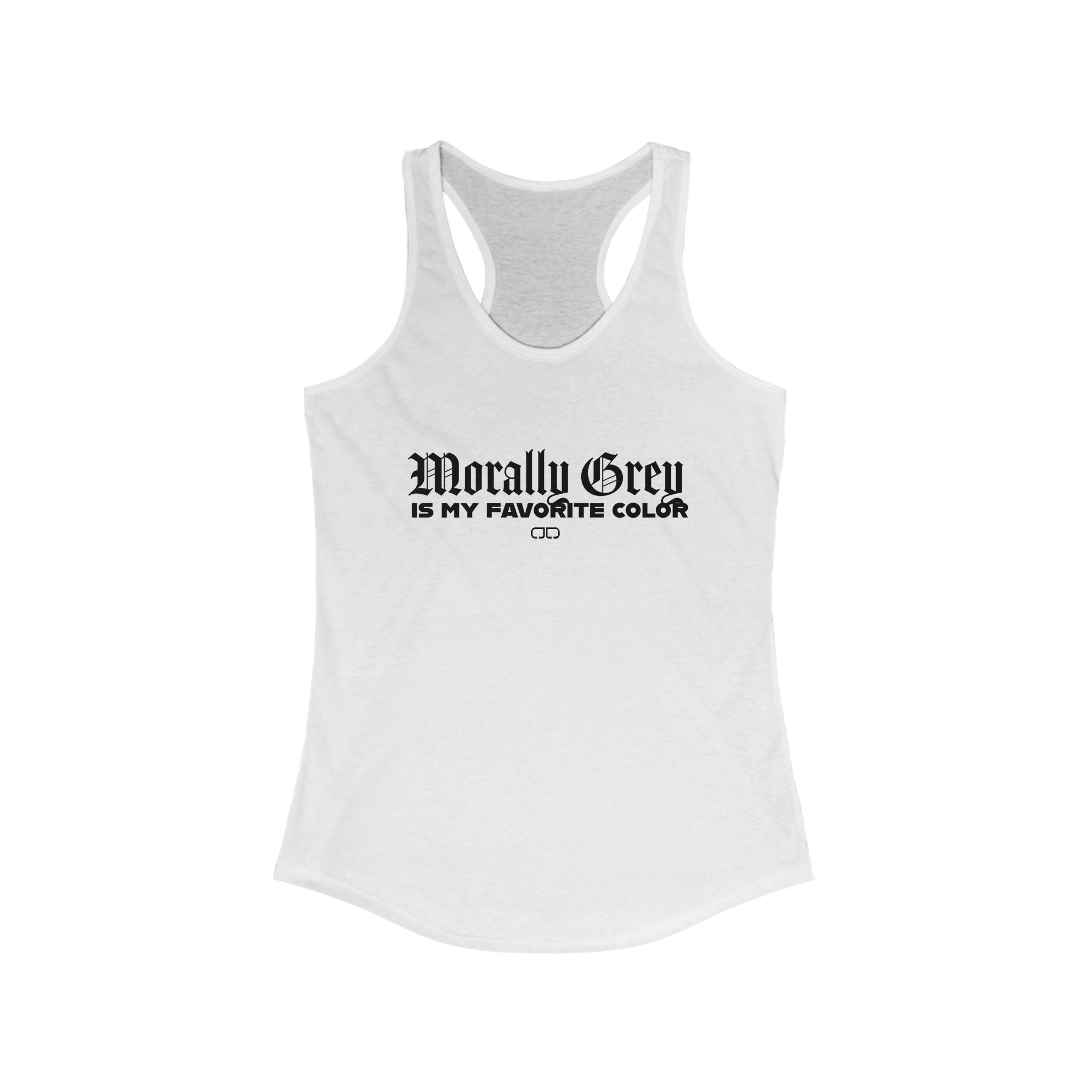 Morally Grey Women's Racerback Tank - Ideal for Casual Outings, Workouts, Gifts, and Everyday Wear