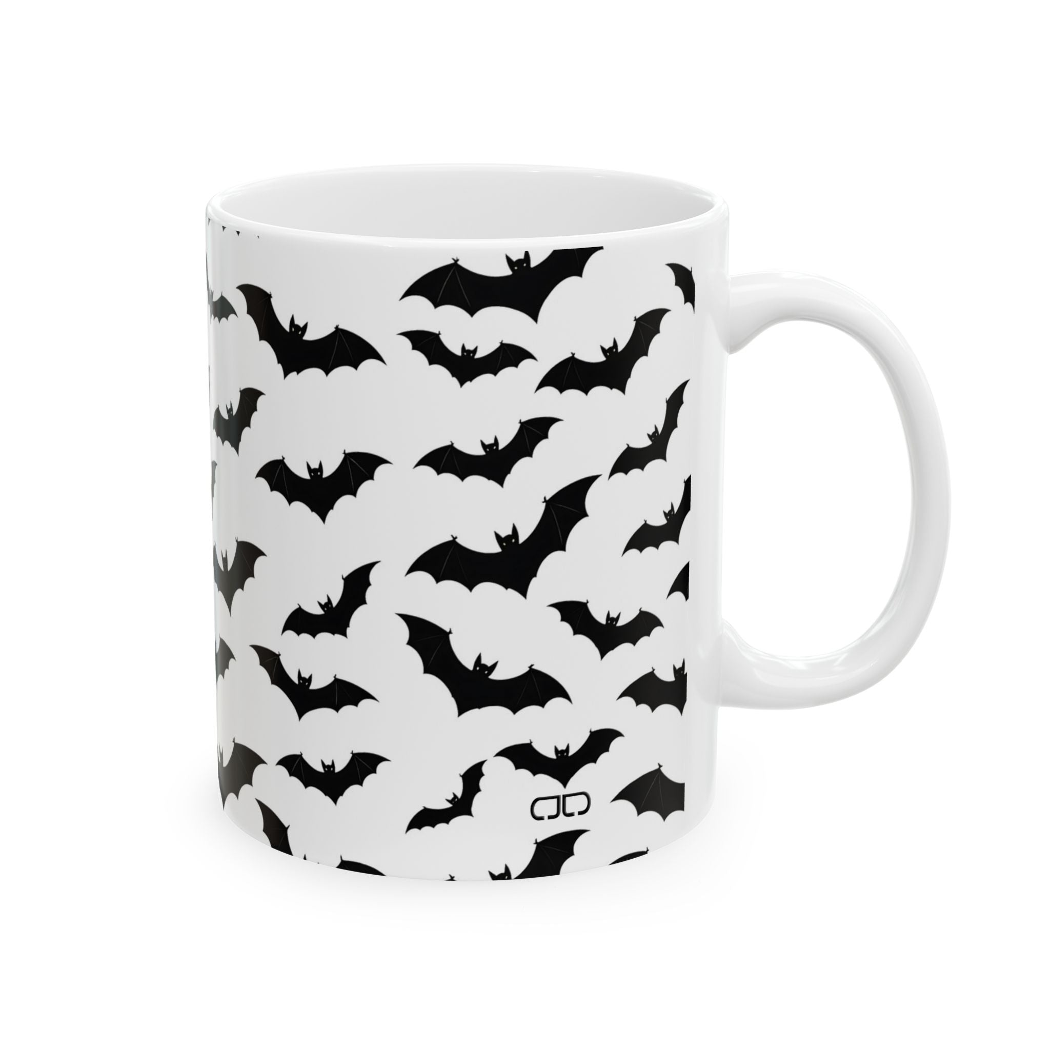 Boo Halloween Bat Ceramic Mug - Spooky Coffee Tea Cup, Perfect for Fall Decor, Halloween Party, Gift for Witch Lovers, 11oz & 15oz