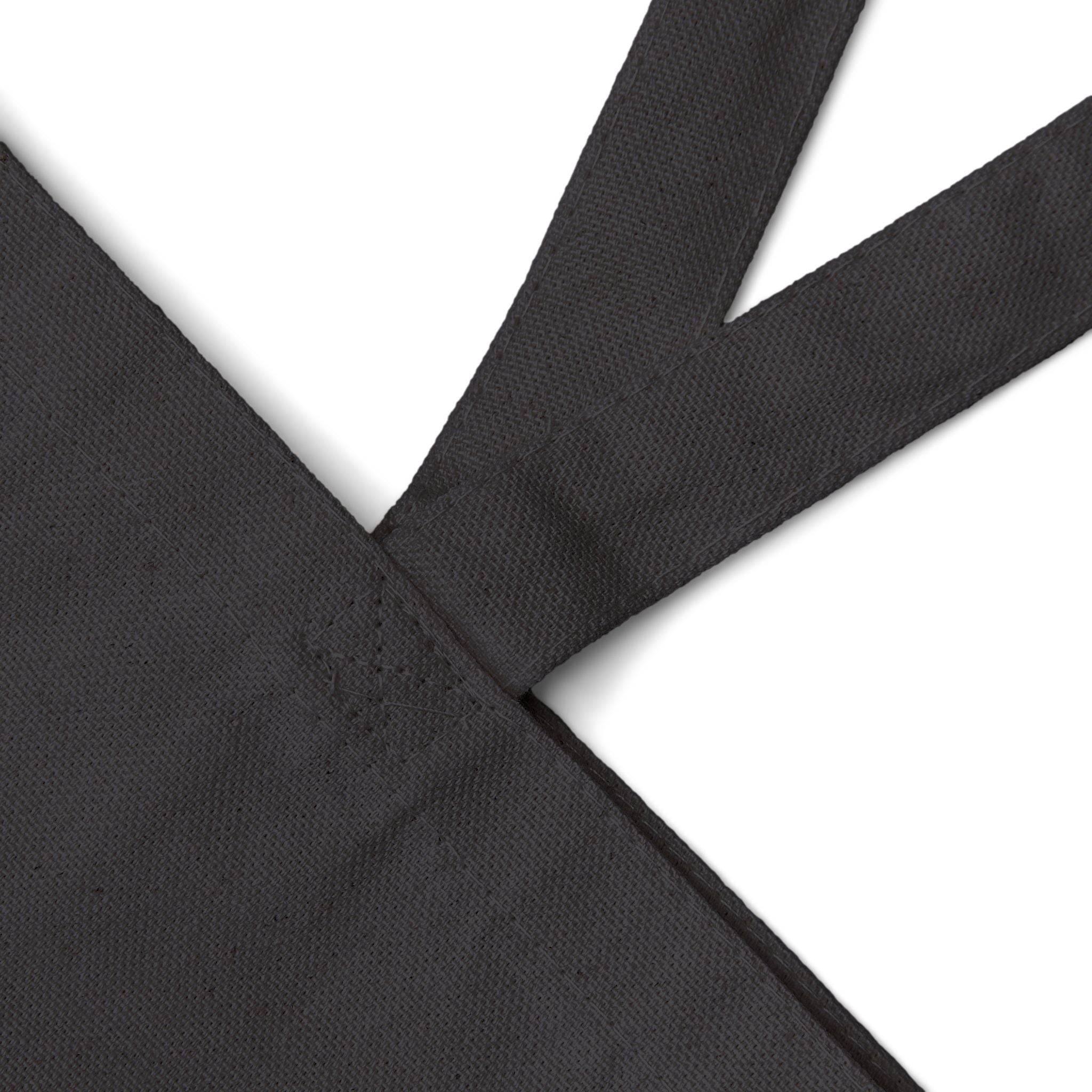 Little Ray of Pitch Black Monochrome Cotton Canvas Tote Bag - Eco-Friendly, Minimalist Shopping Bag, Everyday Use, Stylish Tote