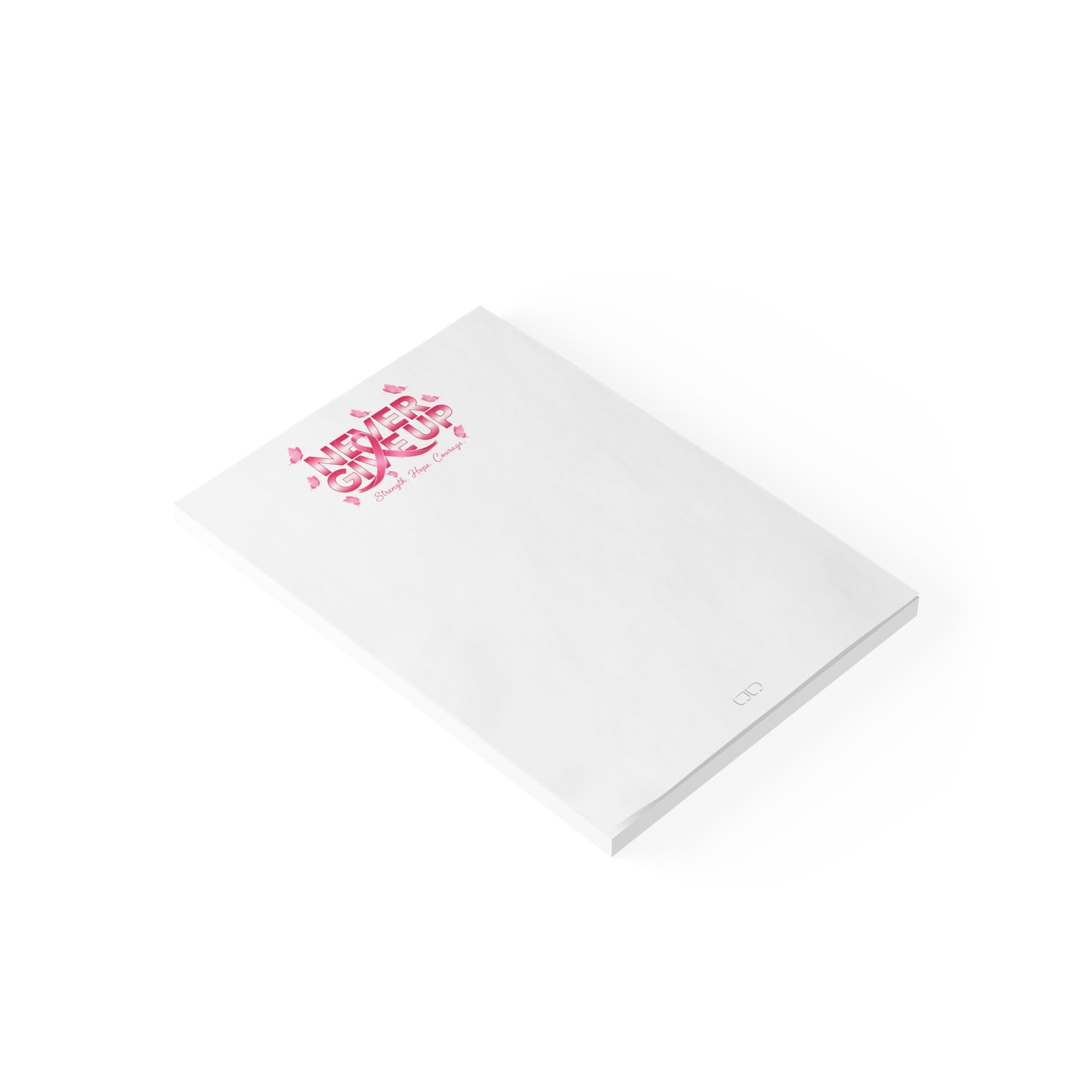 Never Give Up! Chic Pink Floral Post-it® Note Pads for Home or Office, Sticky Notes for Planners, Gifts for Her, Organization Essentials, CuteStationery