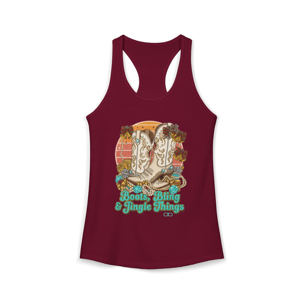 Boots, Bling, and Jingle Things Tanktop