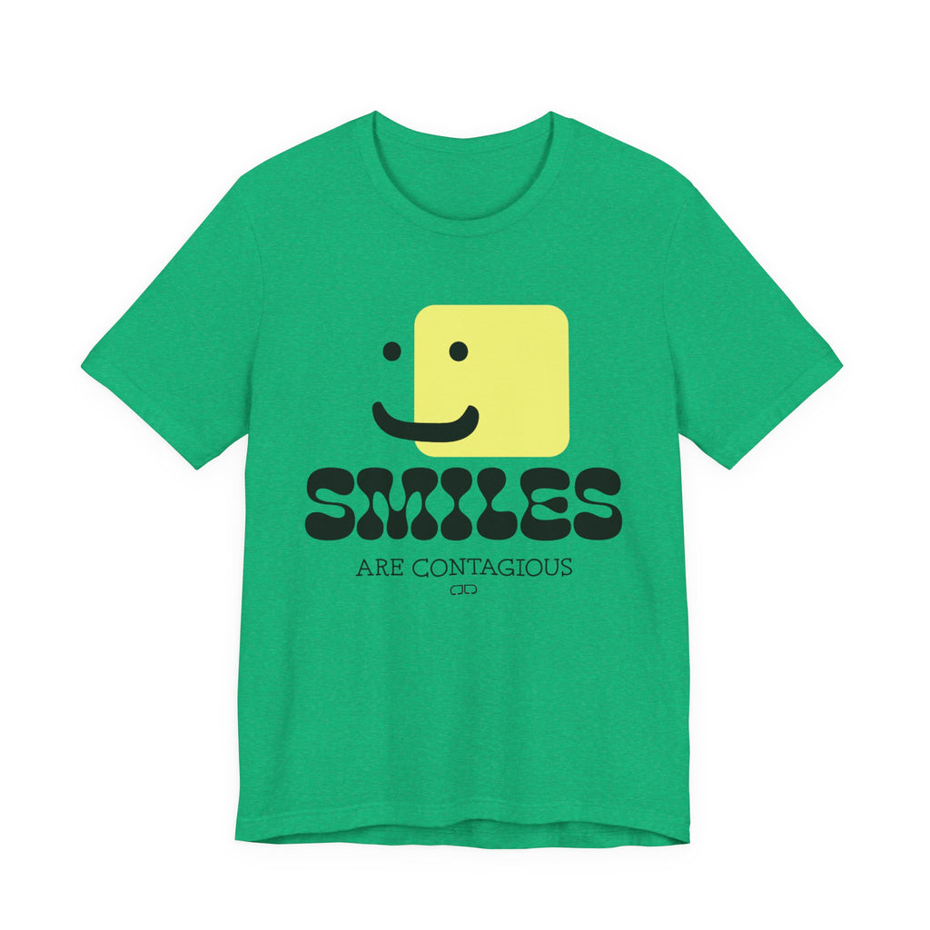 Smiles Are Contagious Unisex Tee - Positive Vibes T-Shirt, Casual Daily Wear, Gift for Friends, Cute Graphic Top, Fun Humor Clothing