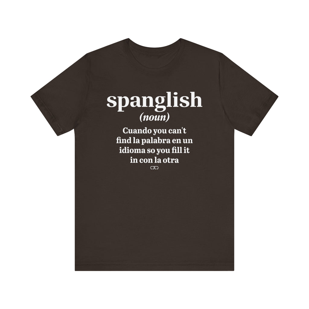 Spanglish Definition Tee, Bilingual T-Shirt, Unisex Language Shirt, Gift for Spanish Learners, Fun Casual Wear