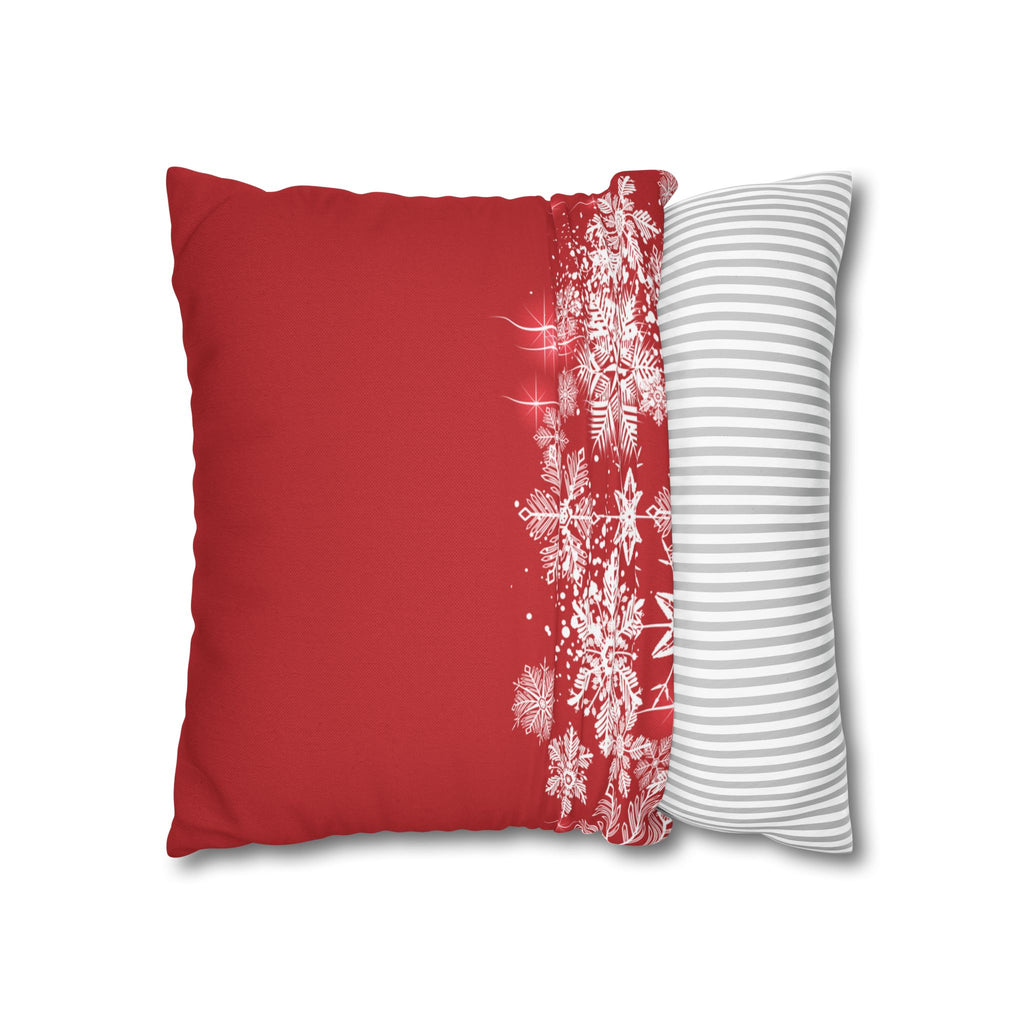 Merry Christmas Red Santa Sleigh Decorative Pillowcase
