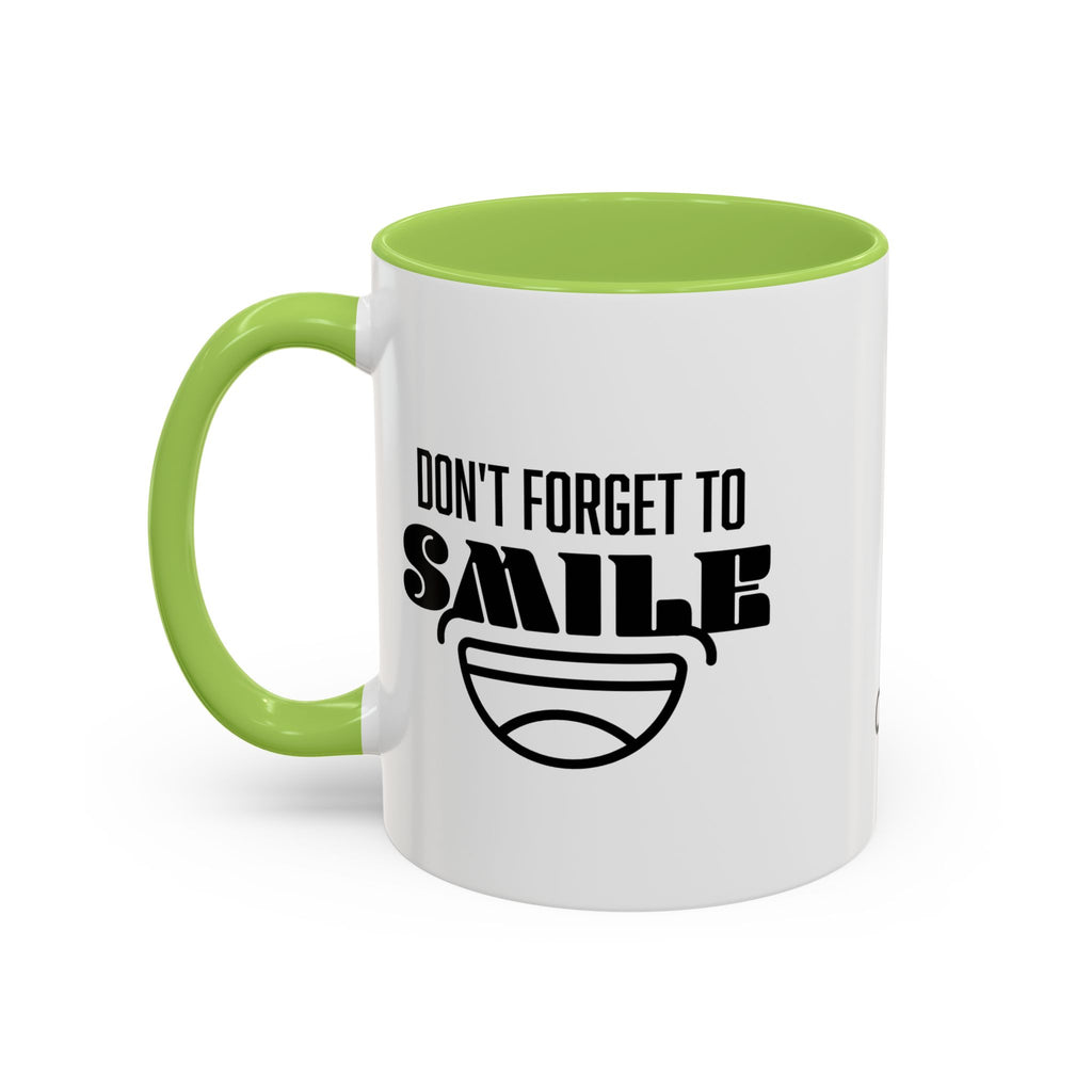 Don't Forget To Smile Mug, Motivational Drinkware, Home Office Decor, Gift for Friends, Cheer Up Gifts, Don't Forget to Smile