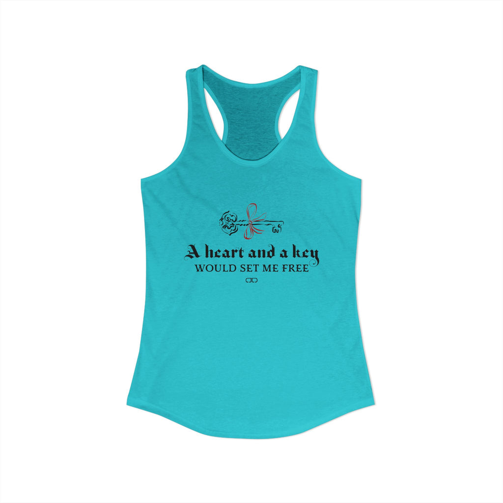 A Heart and Key Would Set Me Free Women's Racerback Tank