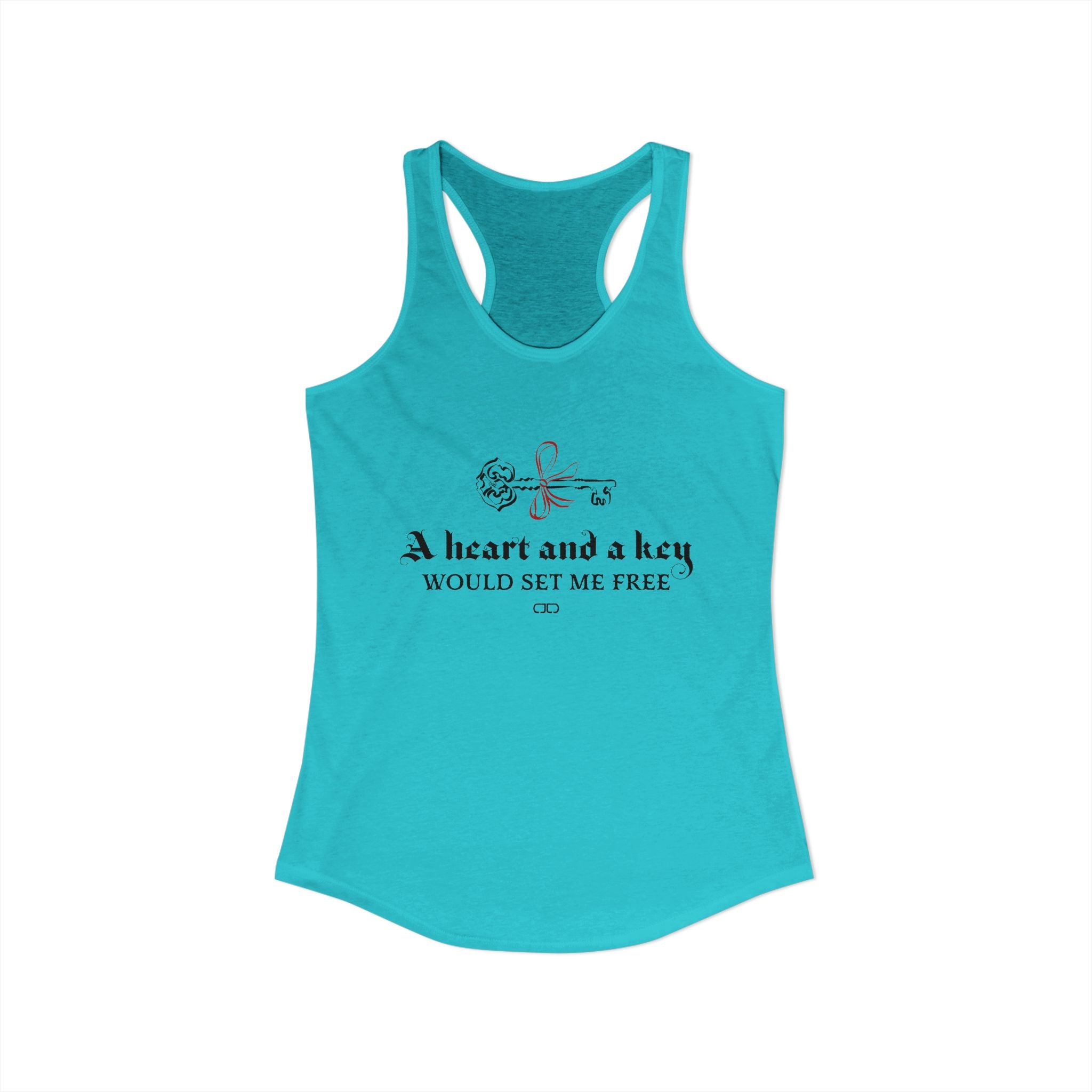 A Heart and Key Would Set Me Free Women's Racerback Tank