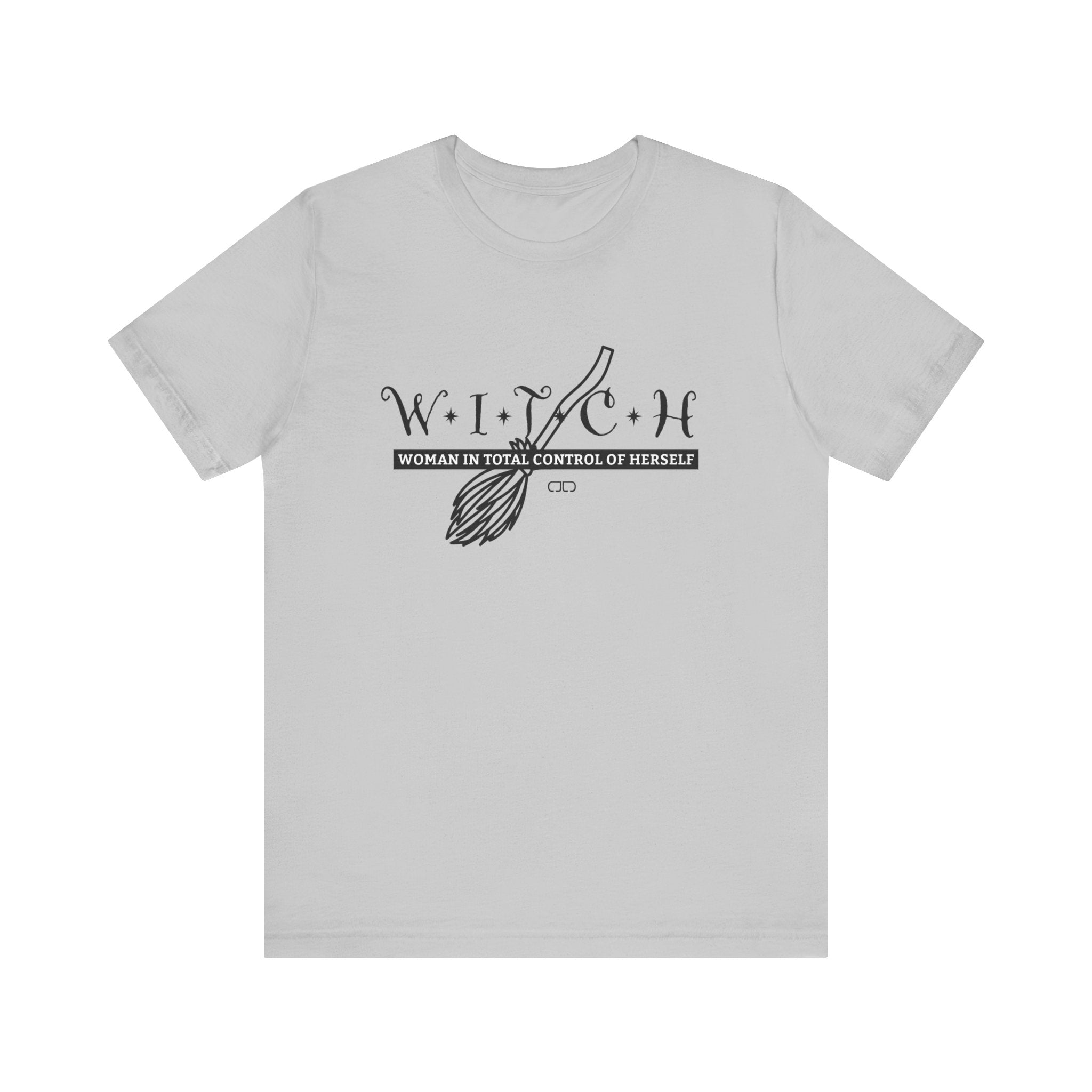 Witch Woman In Control of Herself Tee - Unisex Jersey Short Sleeve Shirt, Perfect for Witches, Gift for Halloween, Spiritual Wear, Self-Empowerment Apparel