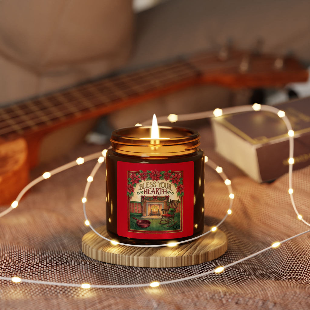 "Bless Your Hearth" Holiday Amber Jar
