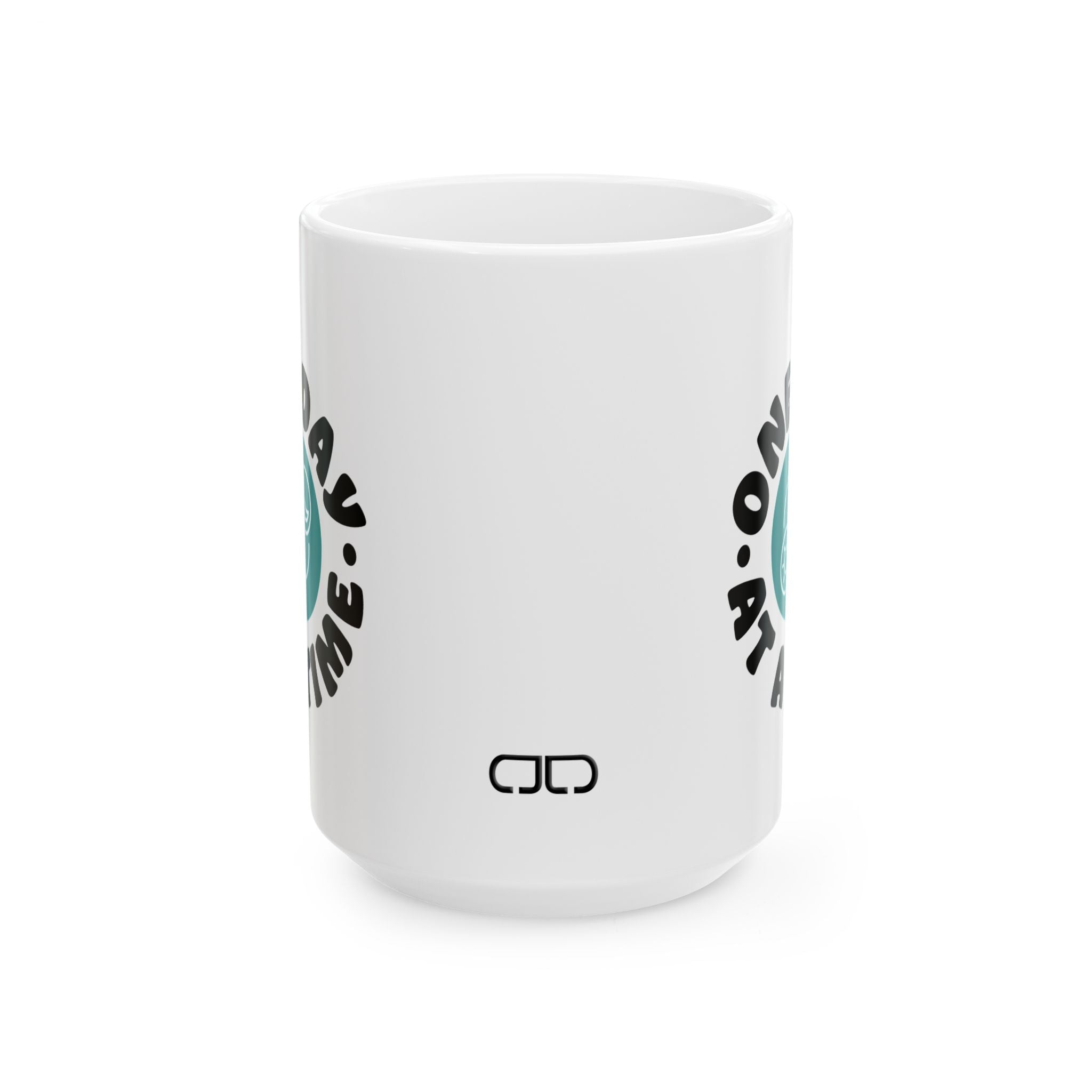 One Day At A Time Ceramic Mug with Positive Vibes Design, Motivational Coffee Cup, Gift for Friends, Inspirational Mug, Home or Office Decor