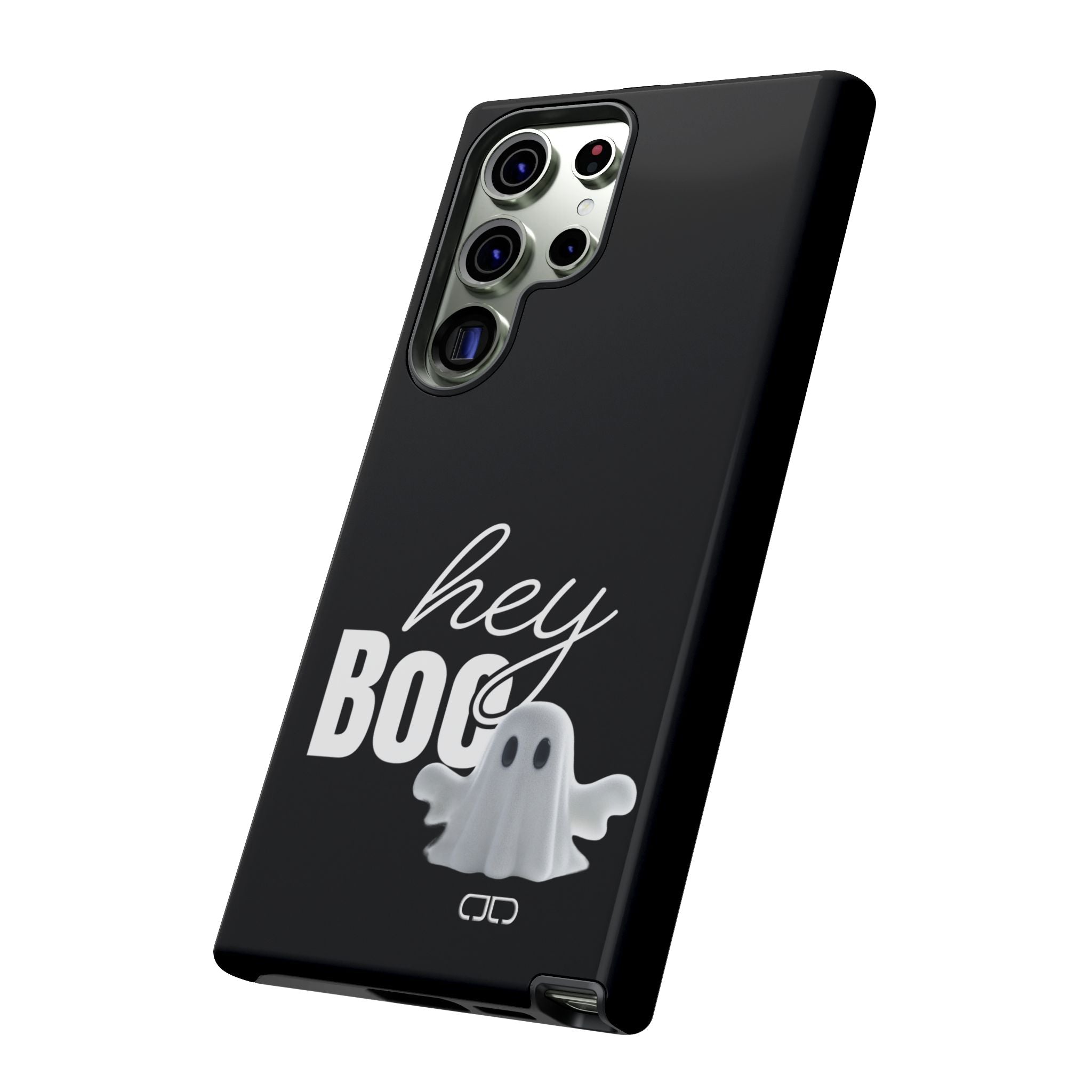 Hey Boo Tough Case, Ghost-Themed Phone Case, Cute Halloween Accessory, Spooky Gift for Friends, Tech Halloween Decor