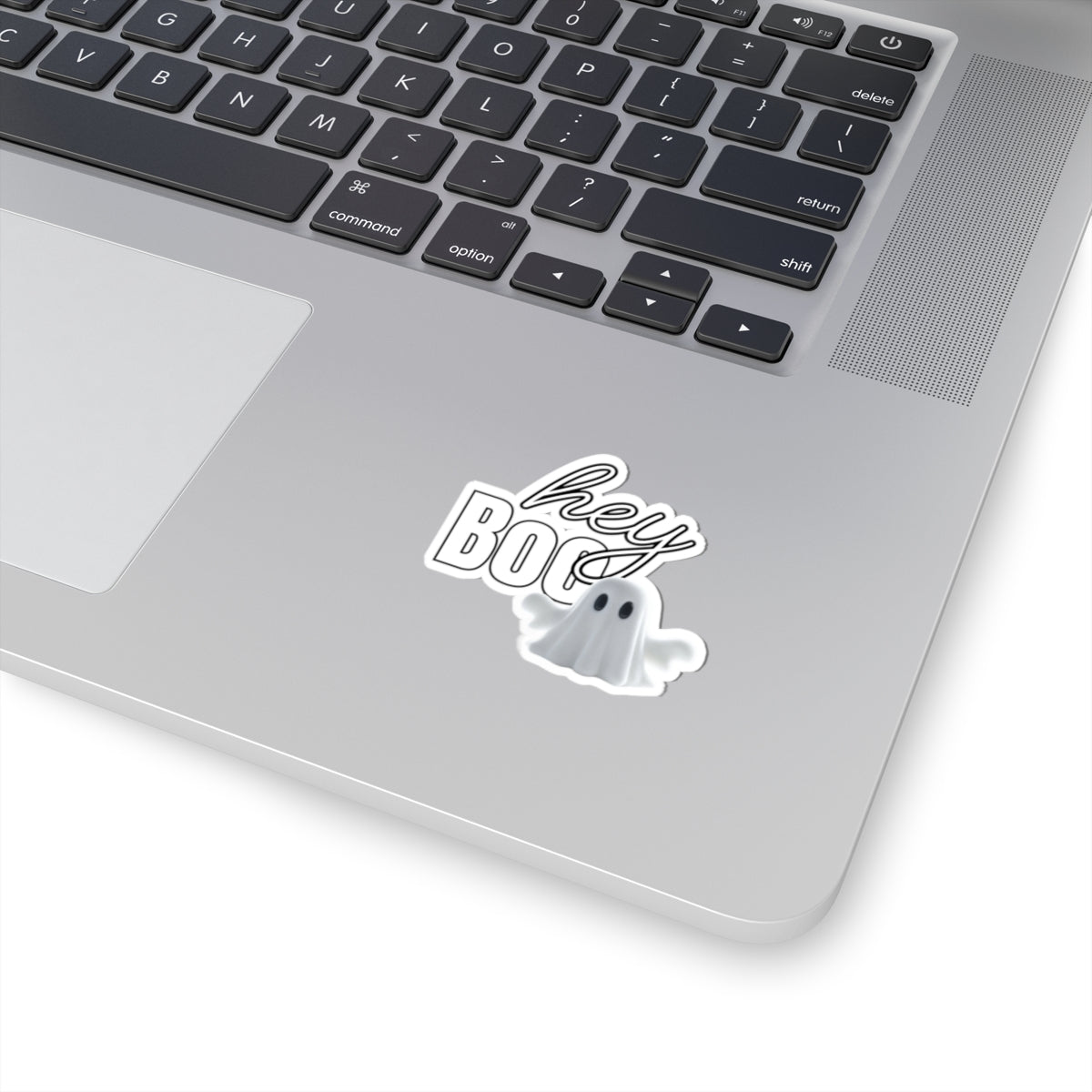 Hey Boo Ghost Kiss-Cut Stickers | Halloween Decor, Party Favors, Laptop Stickers, Fun Gifts, Spooky Accessories