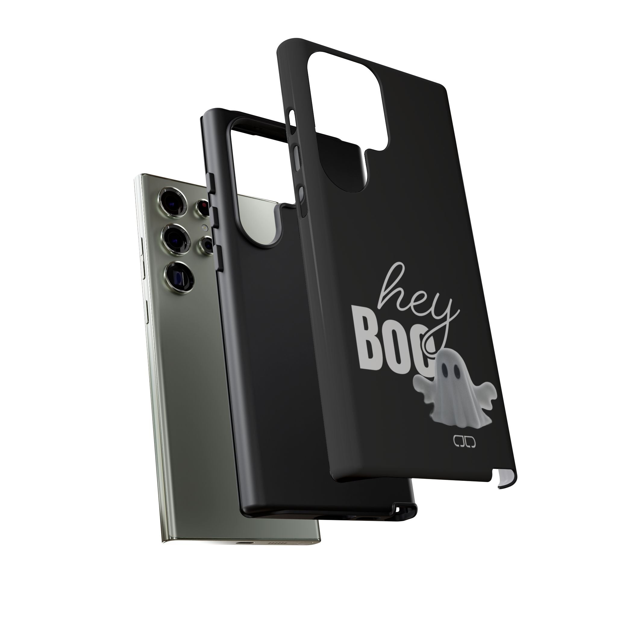 Hey Boo Tough Case, Ghost-Themed Phone Case, Cute Halloween Accessory, Spooky Gift for Friends, Tech Halloween Decor