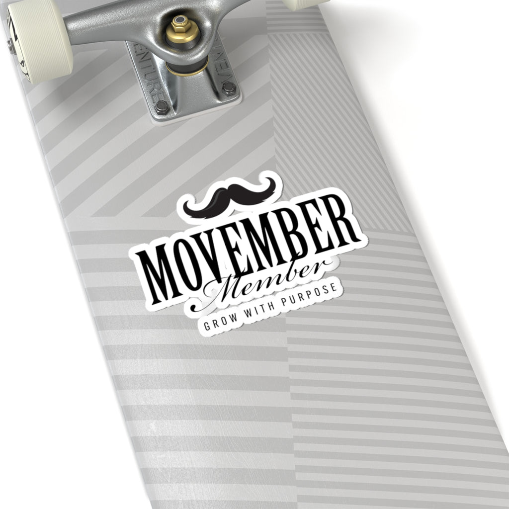 Movember Member Stickers, Mustache Awareness Decals, Gifts for Him, Support Men's Health, Laptop Sticker, Fundraiser Decor