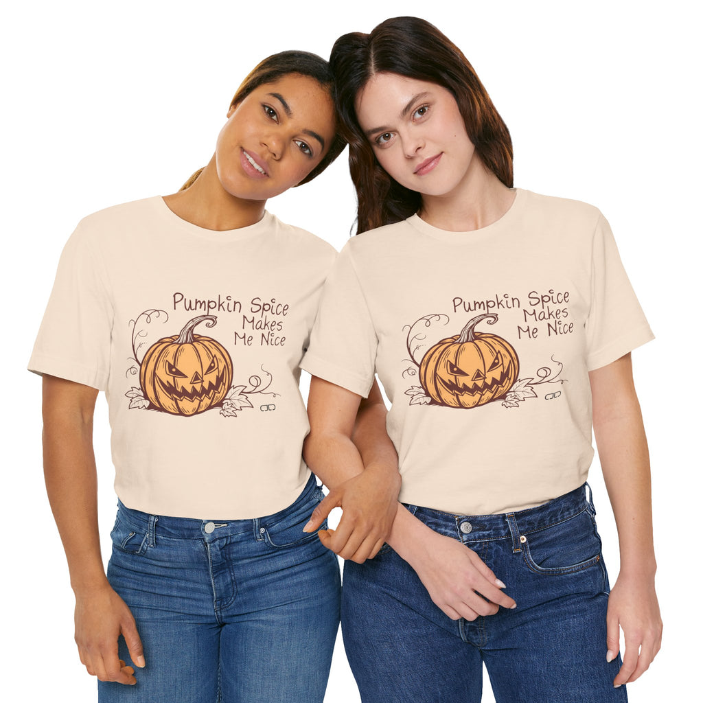Pumpkin Spice Short Sleeve Tee | Fall Halloween T-Shirt, Funny Graphic Tee, Seasonal Fashion, Autumn Gift, Unisex Tee