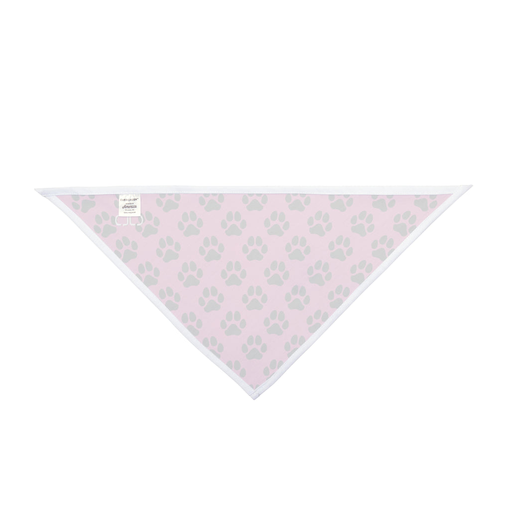 Stylish Pet Bandana - Pink Paw Print Design, Dog Fashion Accessory, Pet Gift, Canine Outfit, Cute Dog Scarf, Pet Wedding Decoration