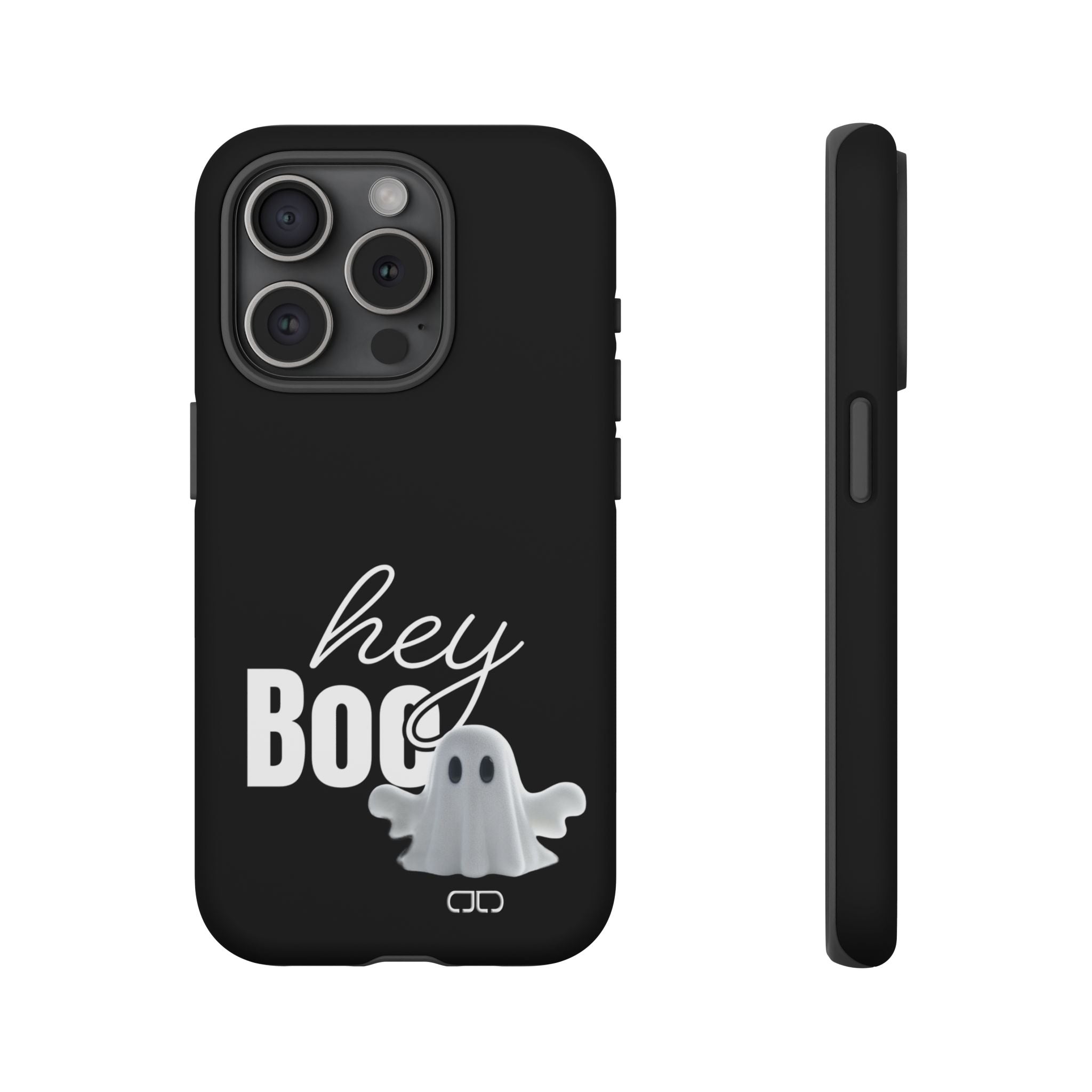 Hey Boo Tough Case, Ghost-Themed Phone Case, Cute Halloween Accessory, Spooky Gift for Friends, Tech Halloween Decor