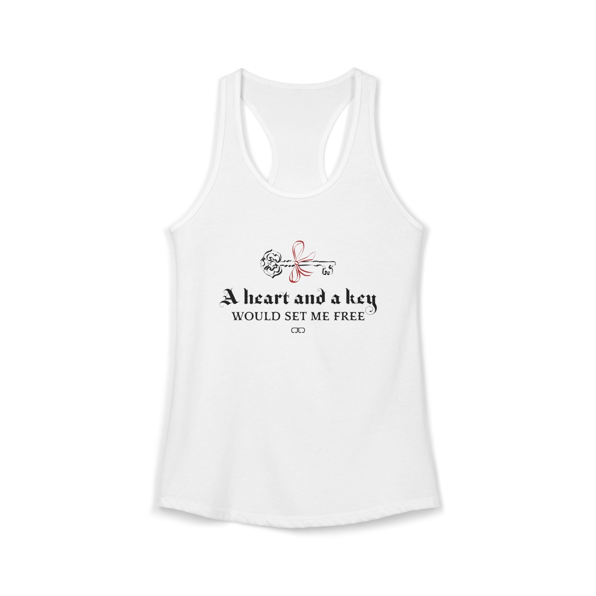A Heart and Key Would Set Me Free Women's Racerback Tank