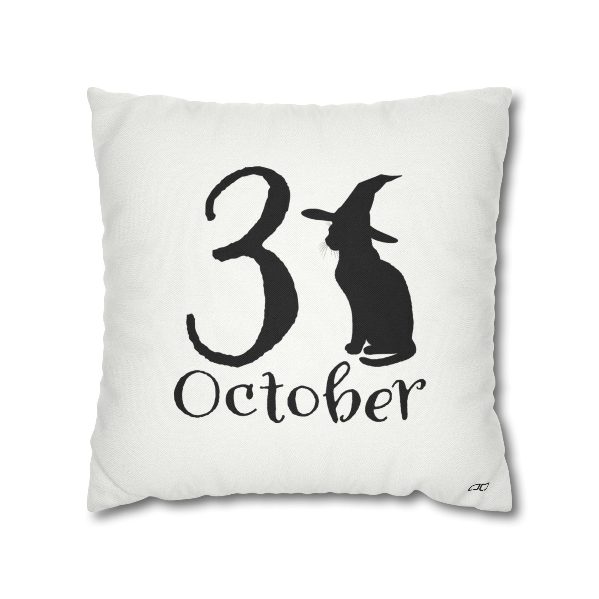 Spooky October Pillowcase, Halloween Decor, Cozy Home Accessory, Gift for Fall, Witch-Themed Cushion Cover