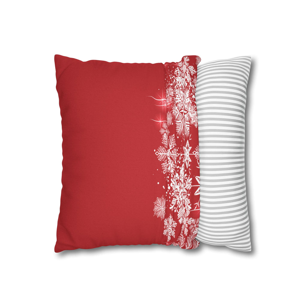 Merry Christmas Red Santa Sleigh Decorative Pillowcase