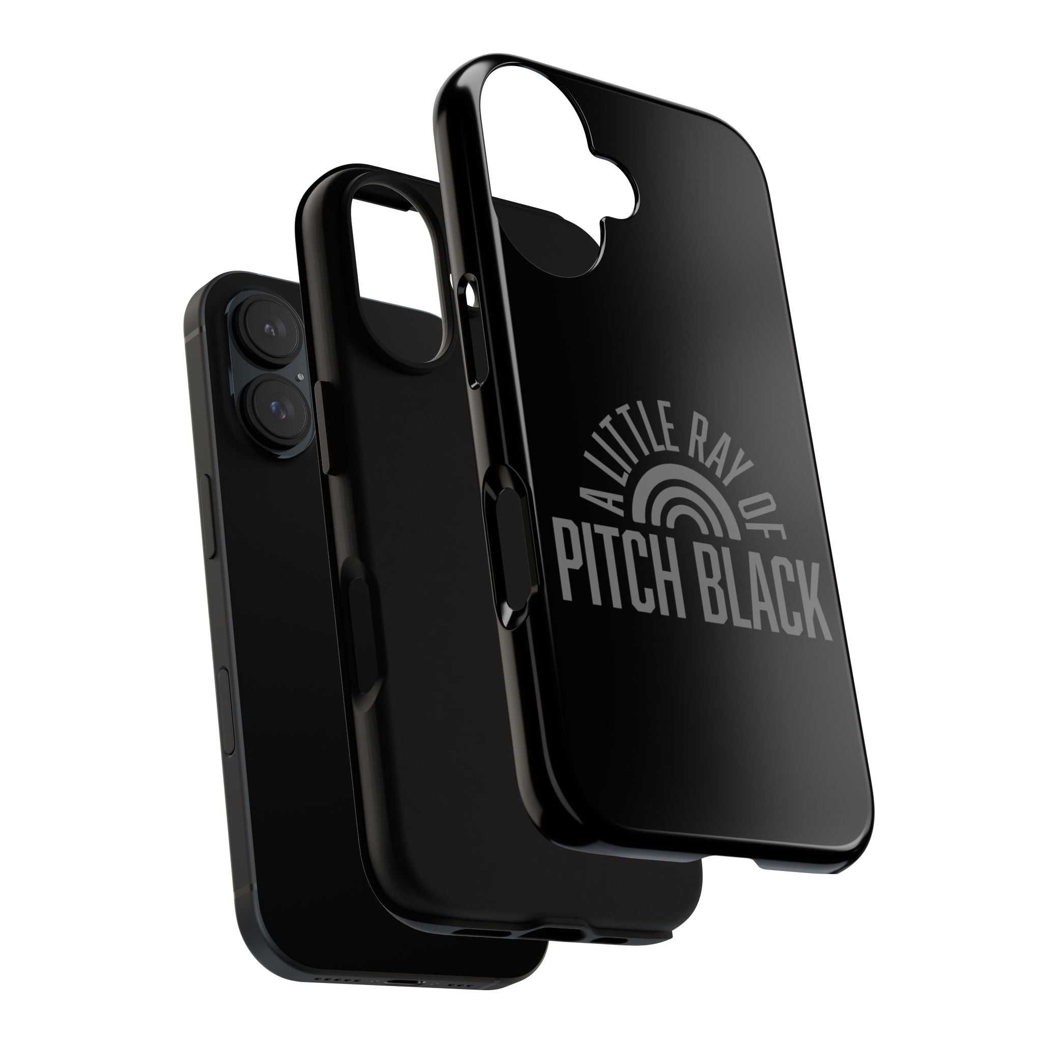 A Little Ray of Pitch Black Stylish Phone Case, Unique Mobile Cover, Gift for Her, Trendy Accessory for Phone Protection, Cute Birthday Present